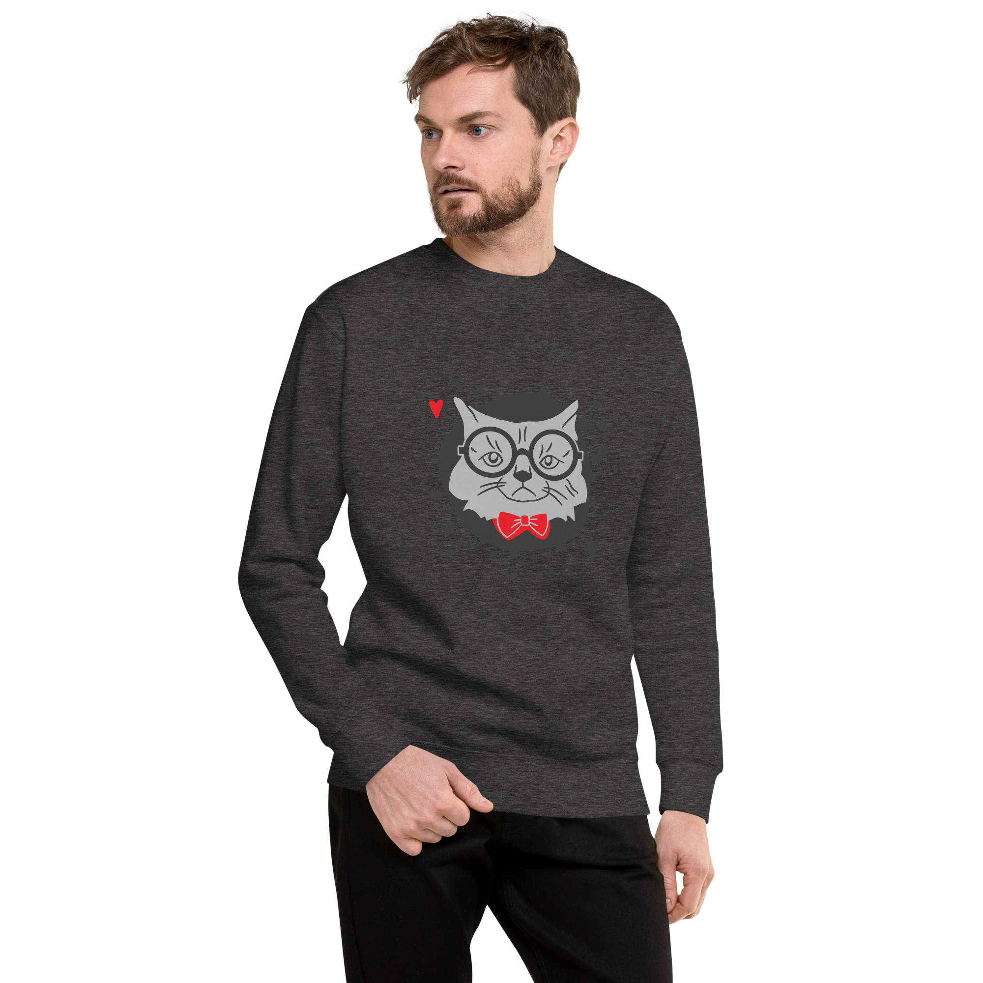 Cute Owl Graphic Sweatshirt charcoal-heather