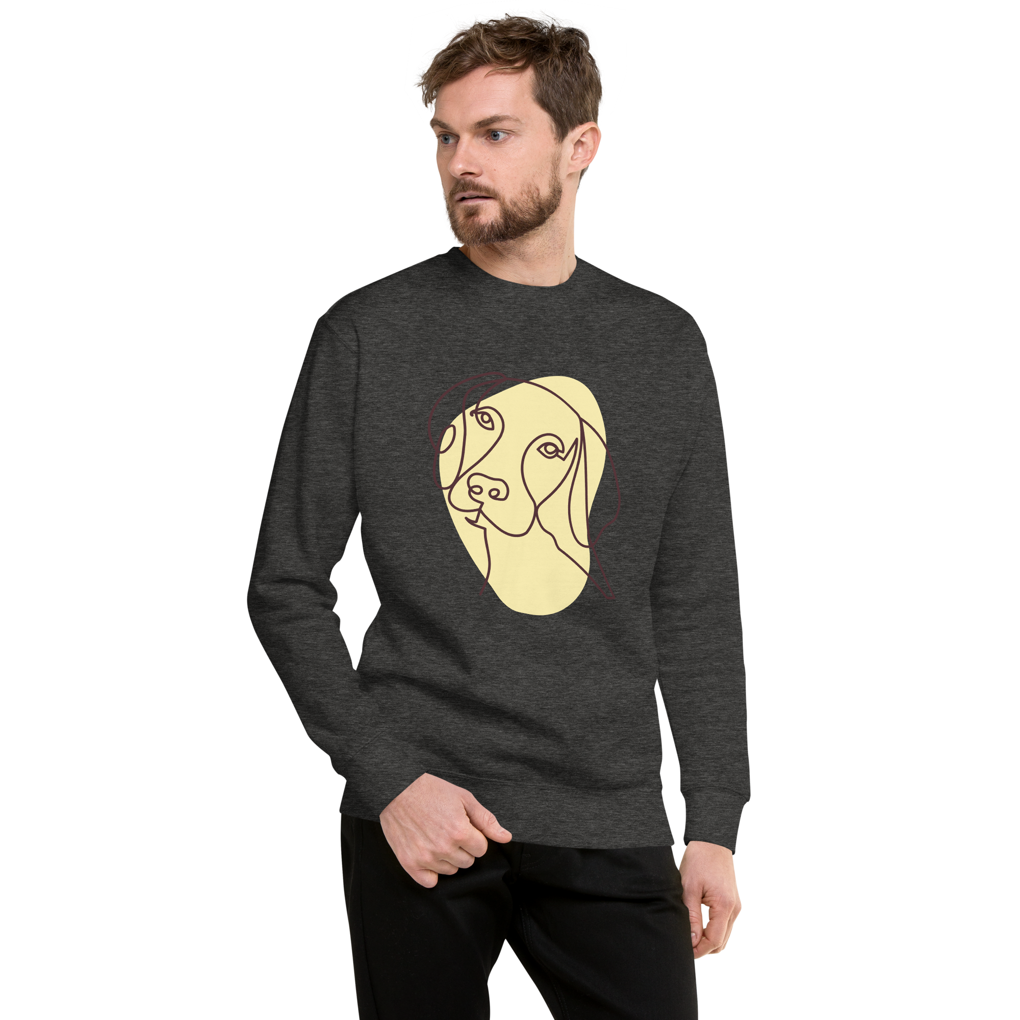 Unisex Life Is Better With Dog Premium Printed Sweatshirt 2 white