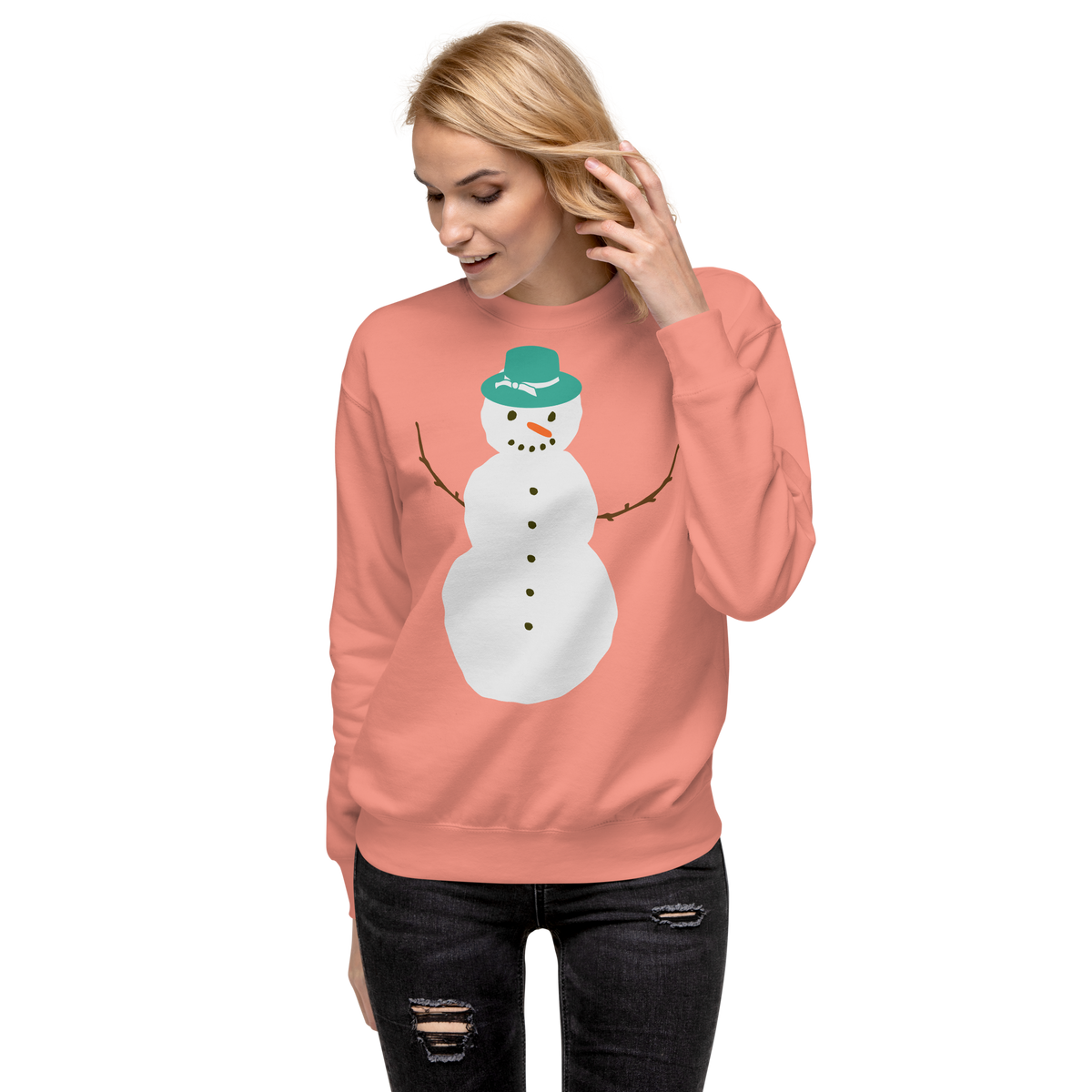 Unisex Snowman Christmas Premium Printed Sweatshirt team-royal