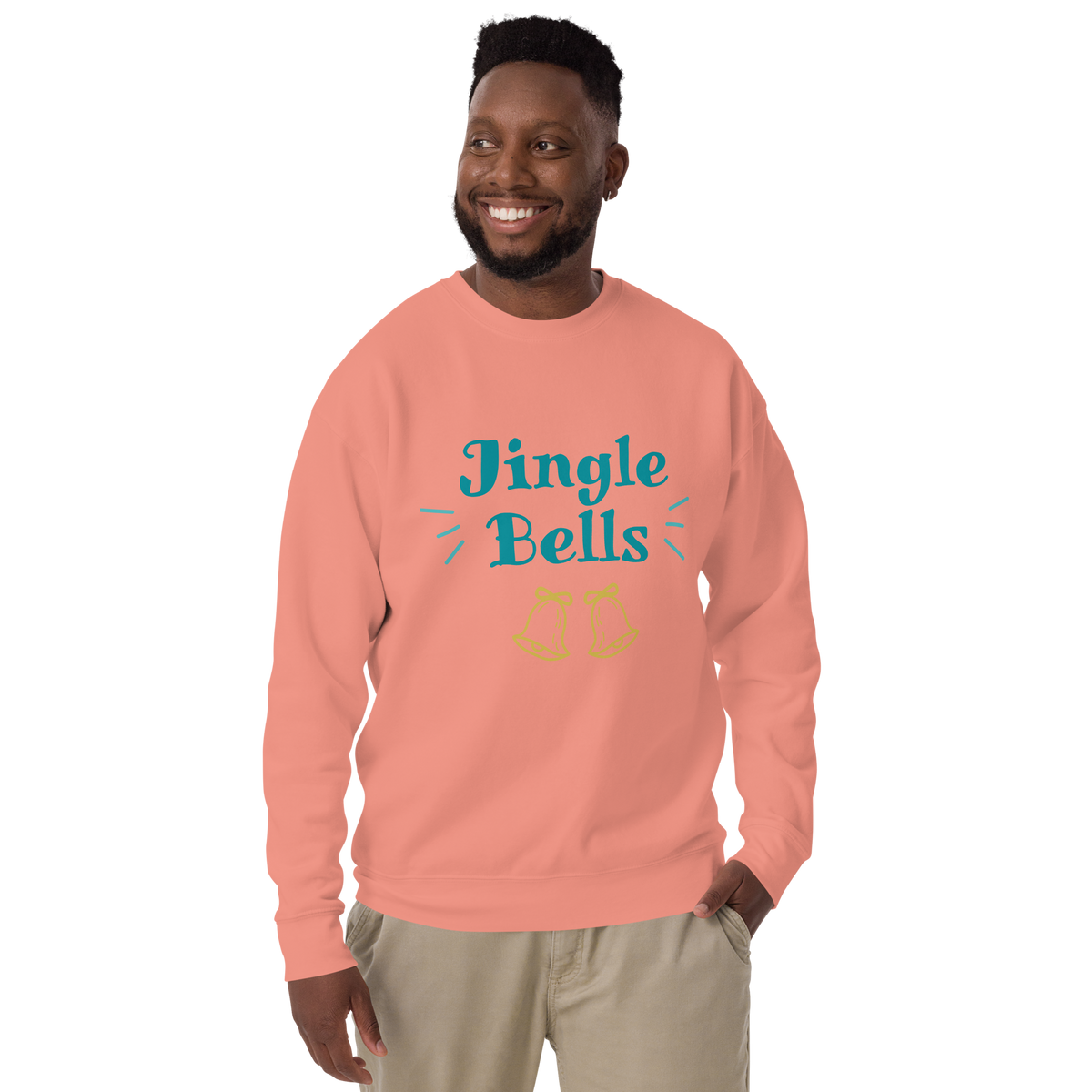Unisex Jingle Bells Christmas Premium Printed Sweatshirt team-red