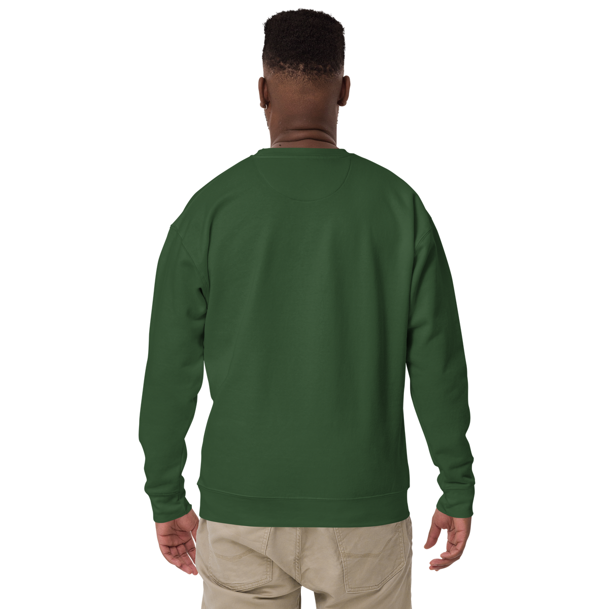 Unisex Eat Drink Be Thankful Fall Premium Printed Sweatshirt forest-green