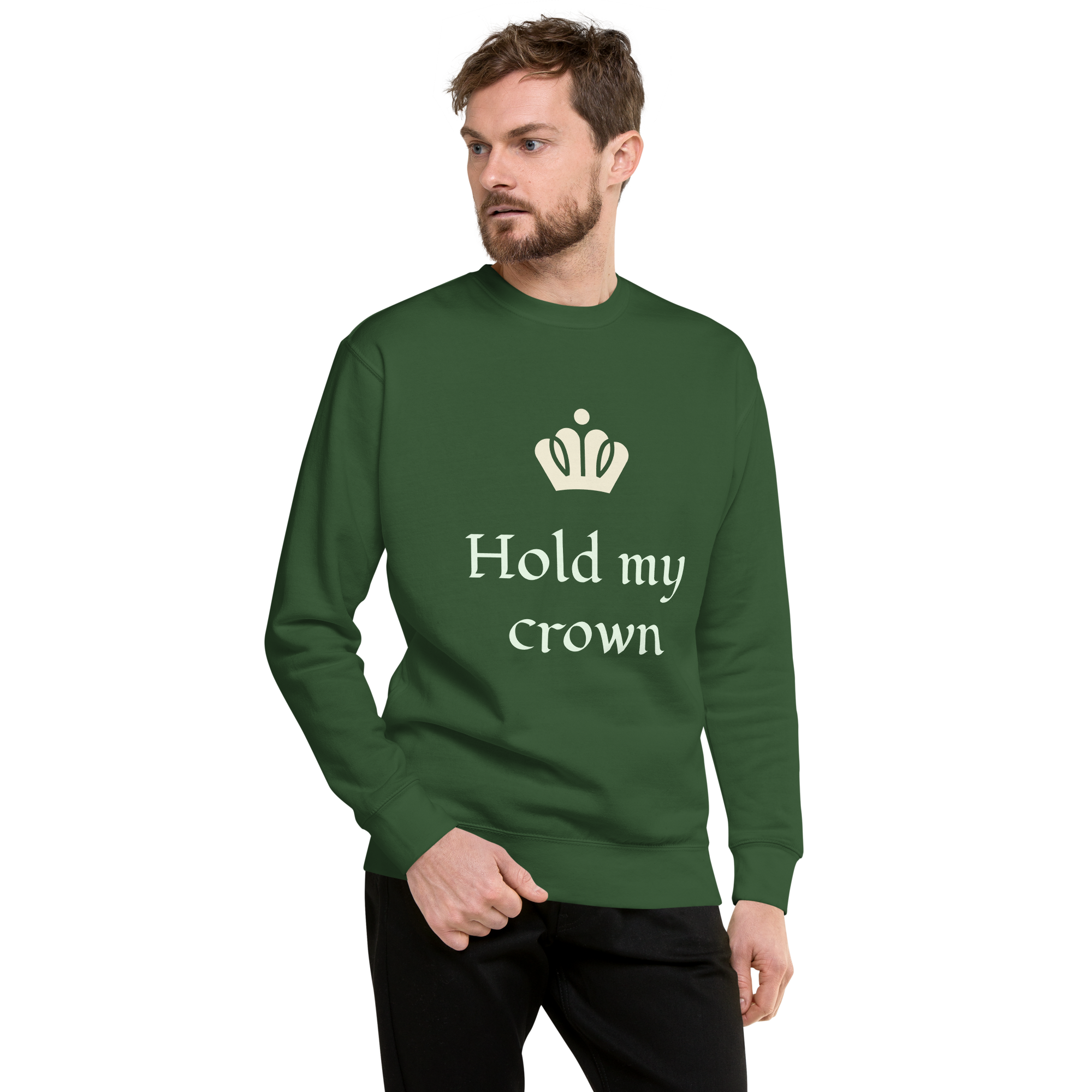 Unisex Hold My Crown Premium Printed Sweatshirt team-royal