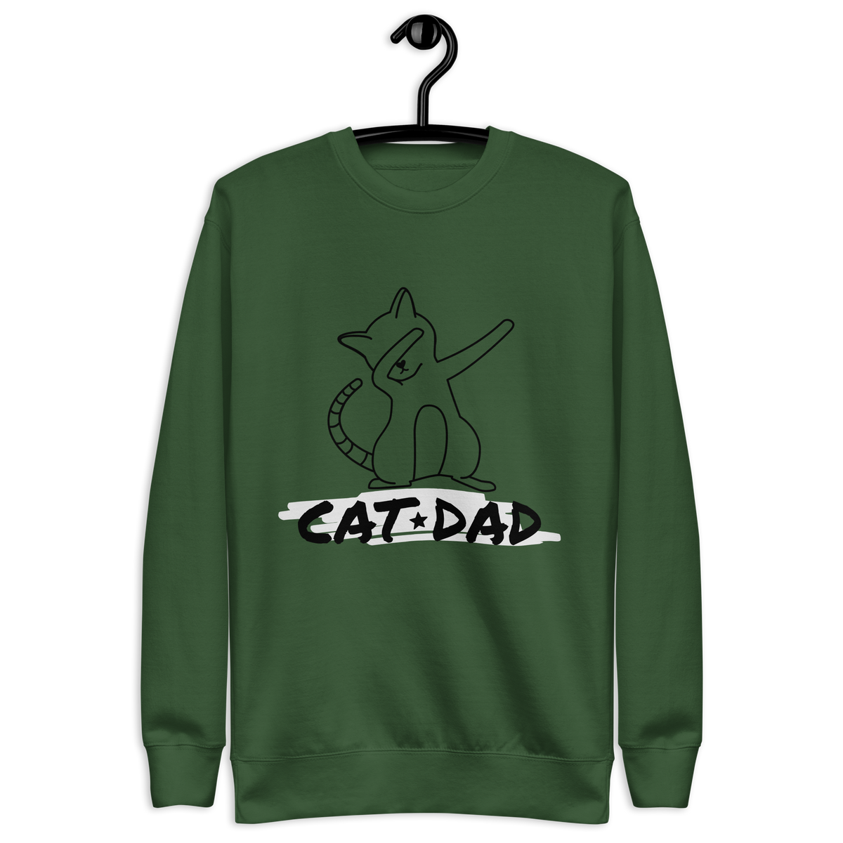 Unisex Cat Dad Graphic Premium Printed Sweatshirt team-red