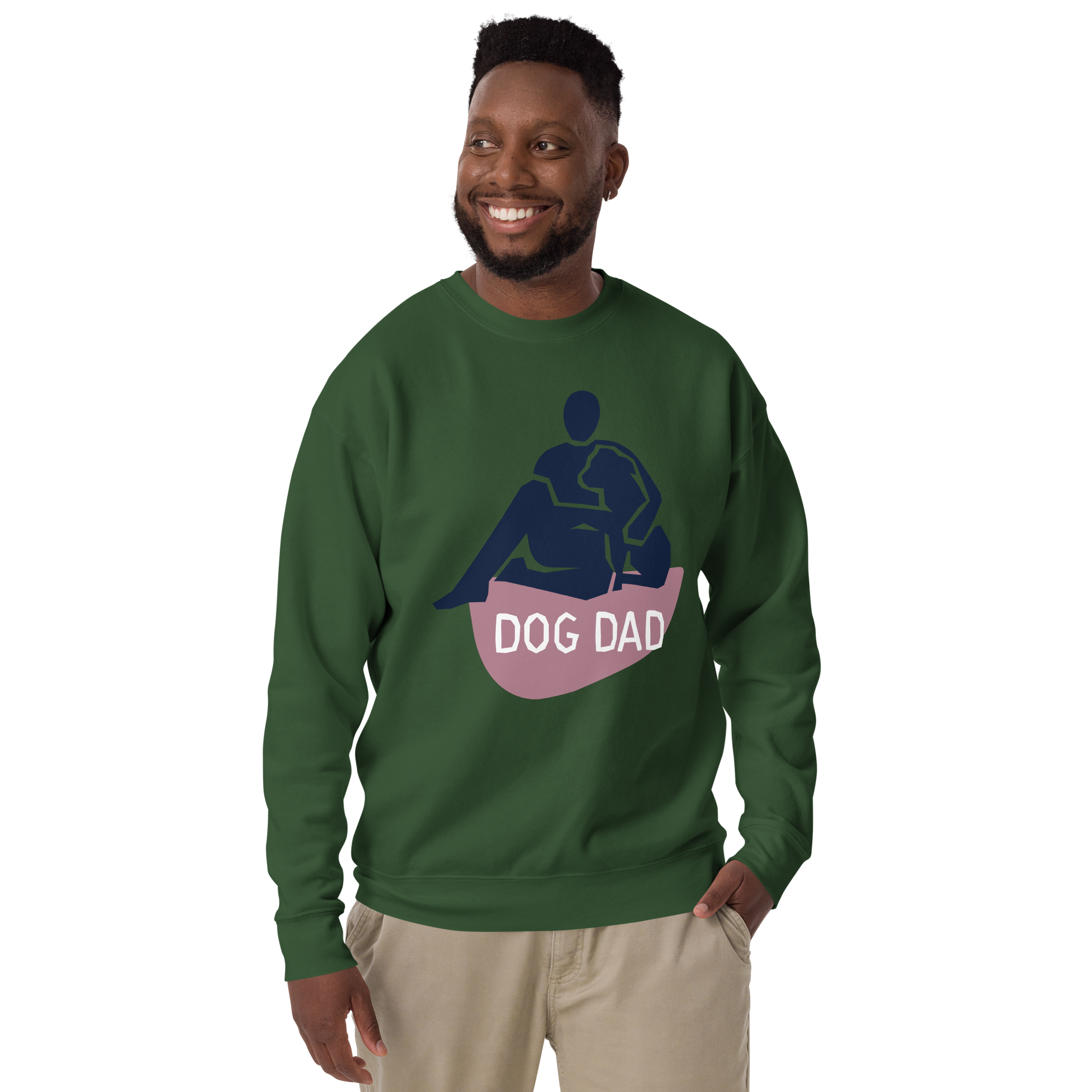 Unisex Dog Dad Graphic Premium Printed Sweatshirt bone