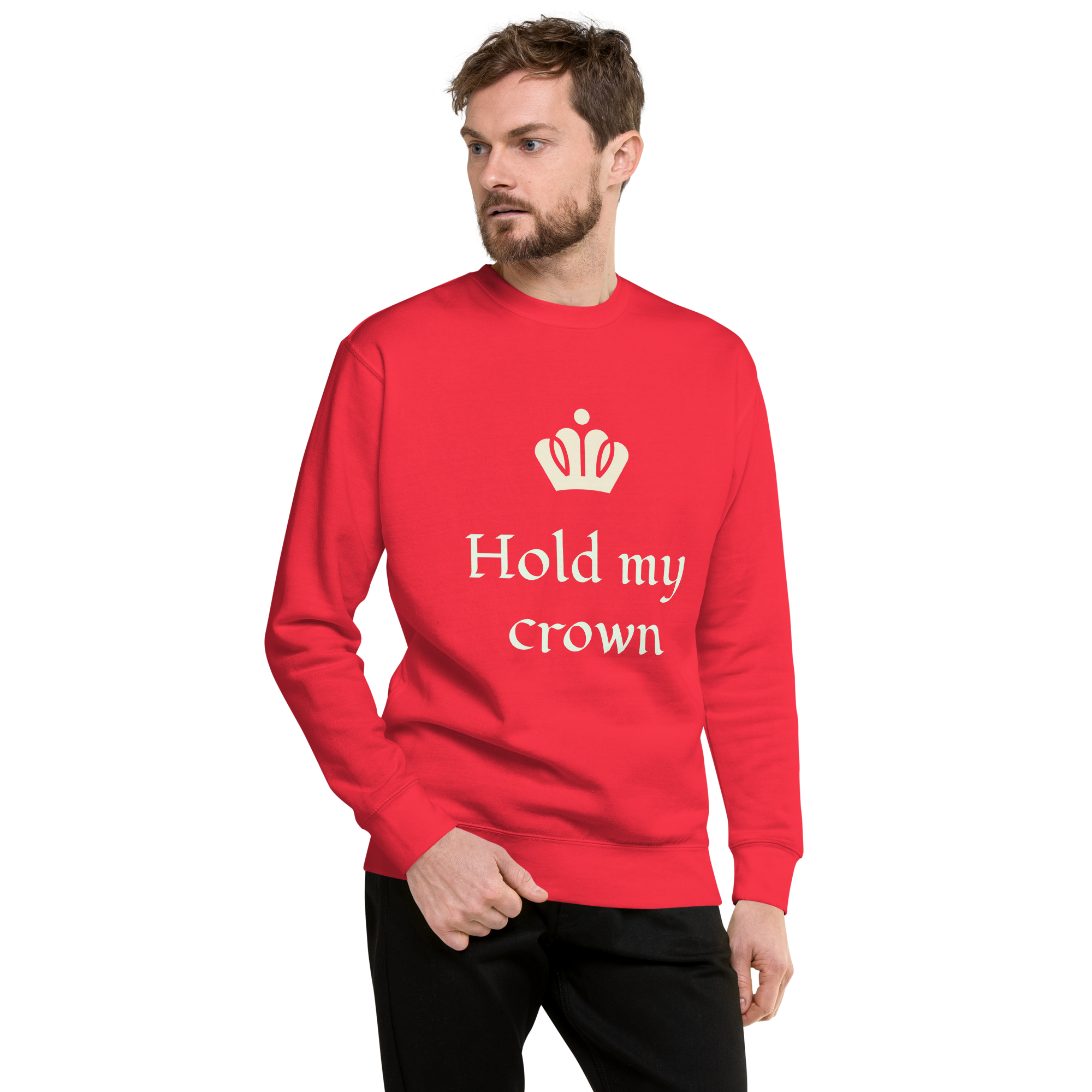 Unisex Hold My Crown Premium Printed Sweatshirt team-royal