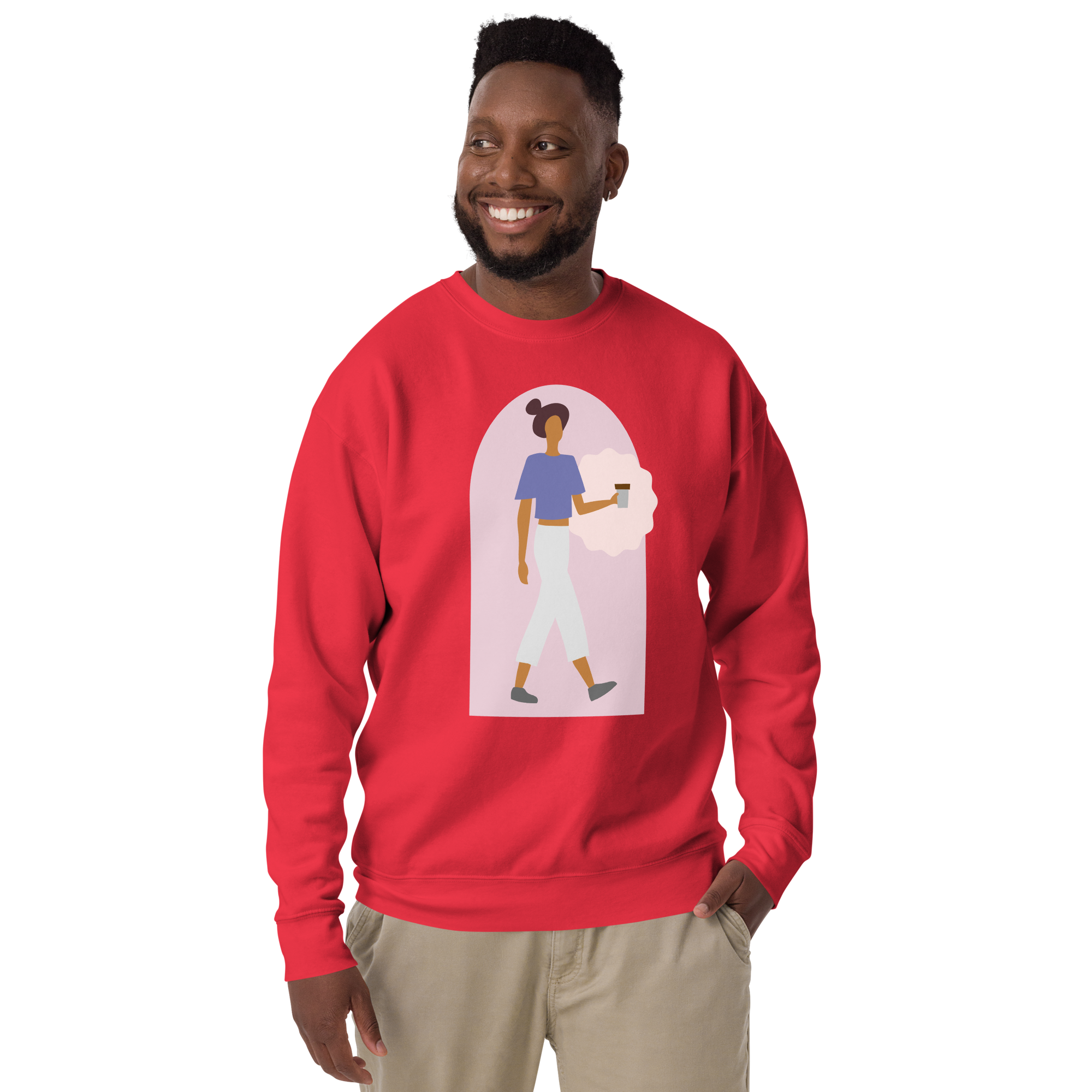 Unisex Kindness Is Invincible Premium Printed Sweatshirt 1 forest-green