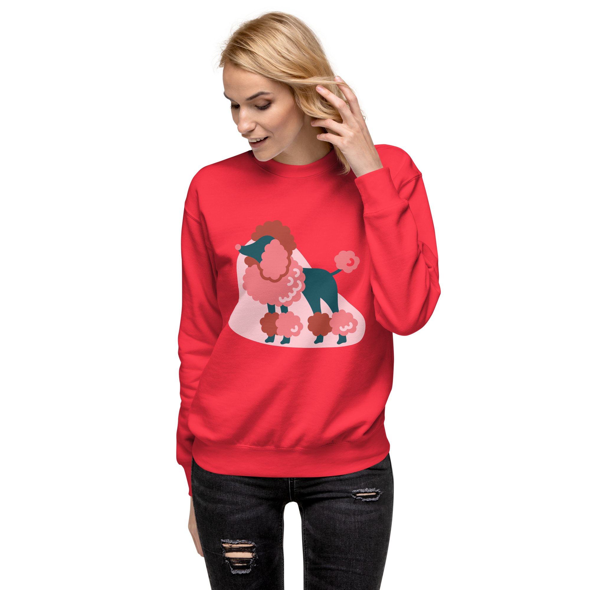 Unisex Life Is Better With Dog Premium Printed Sweatshirt 1 vintage-black