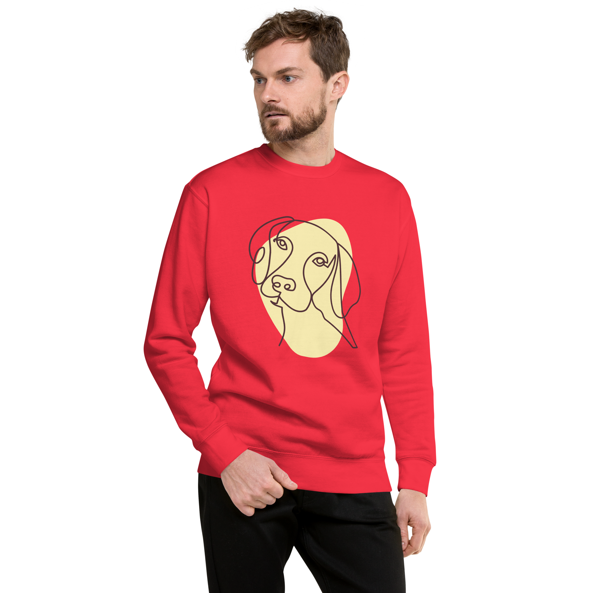 Unisex Life Is Better With Dog Premium Printed Sweatshirt 2 forest-green