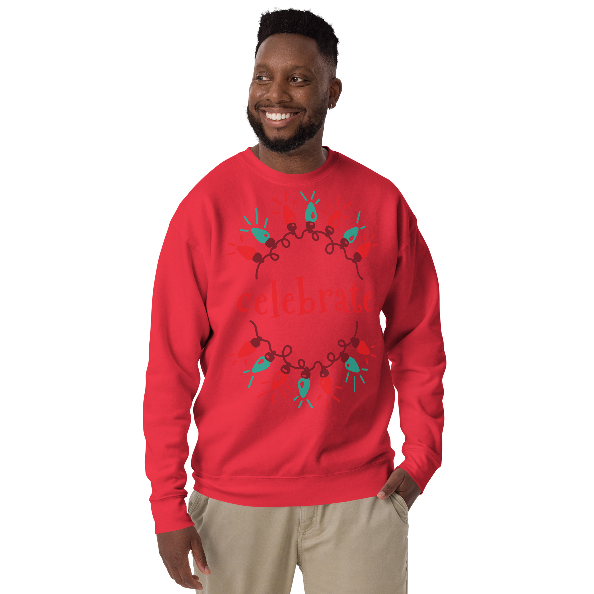 Unisex Celebration Premium Printed Sweatshirt team-red
