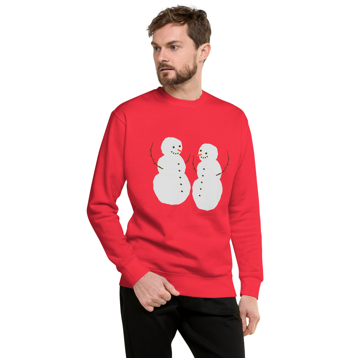 Unisex Snowman Christmas Premium Printed Sweatshirt 1 team-royal