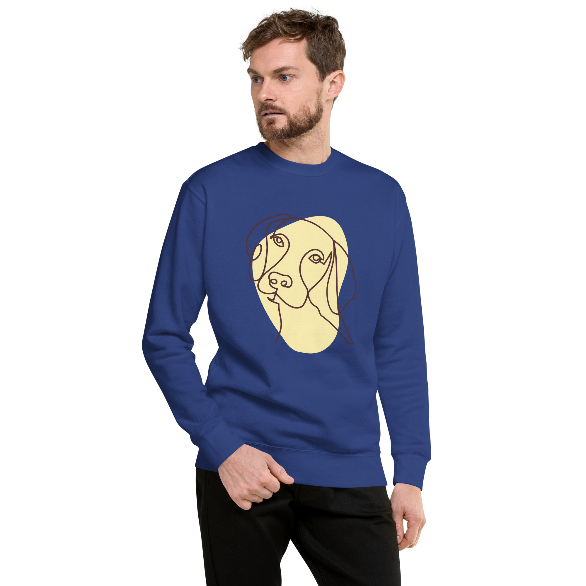 Unisex Life Is Better With Dog Premium Printed Sweatshirt 2 team-red
