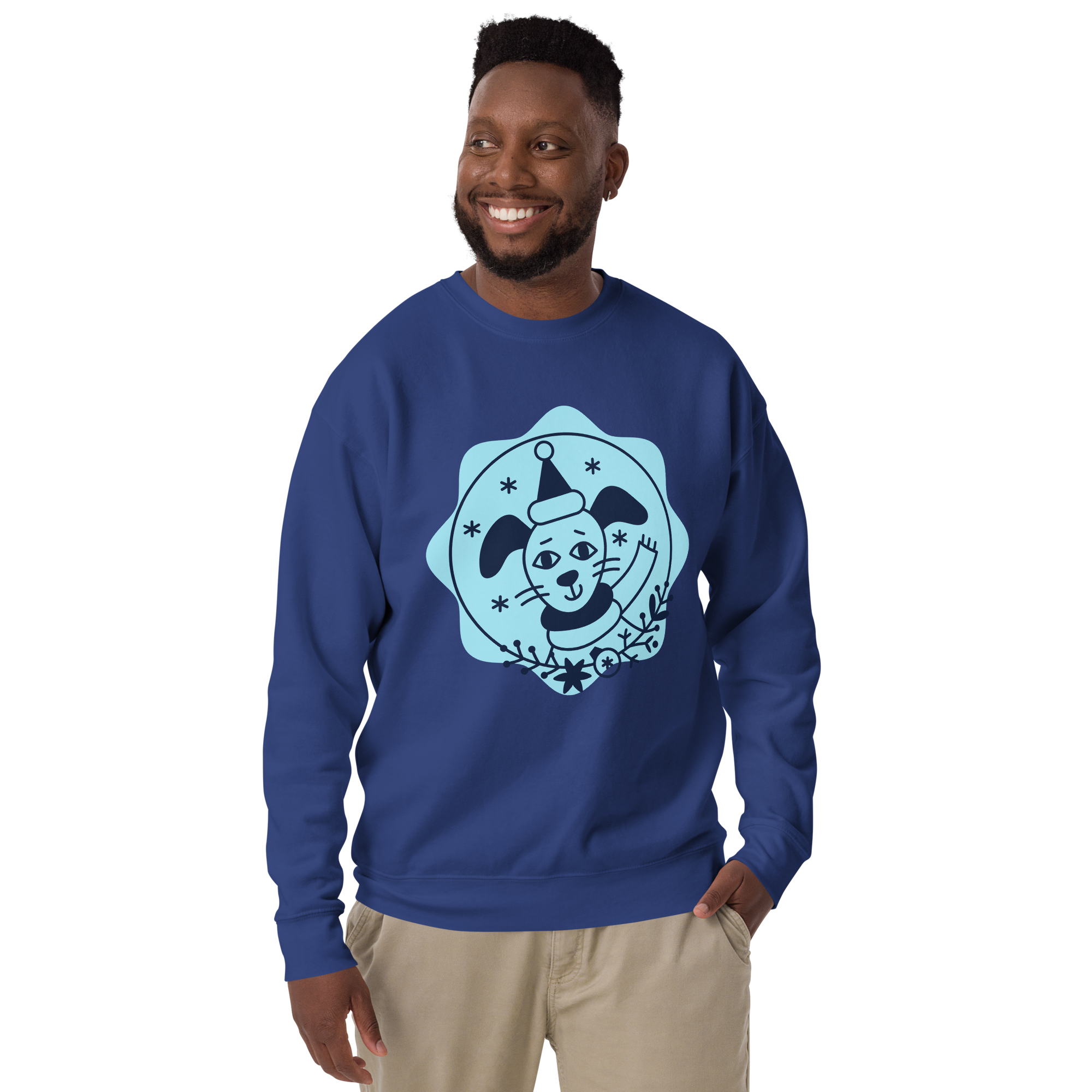 Unisex Dog Birthday Sweatshirt Premium Printed Sweatshirt team-red