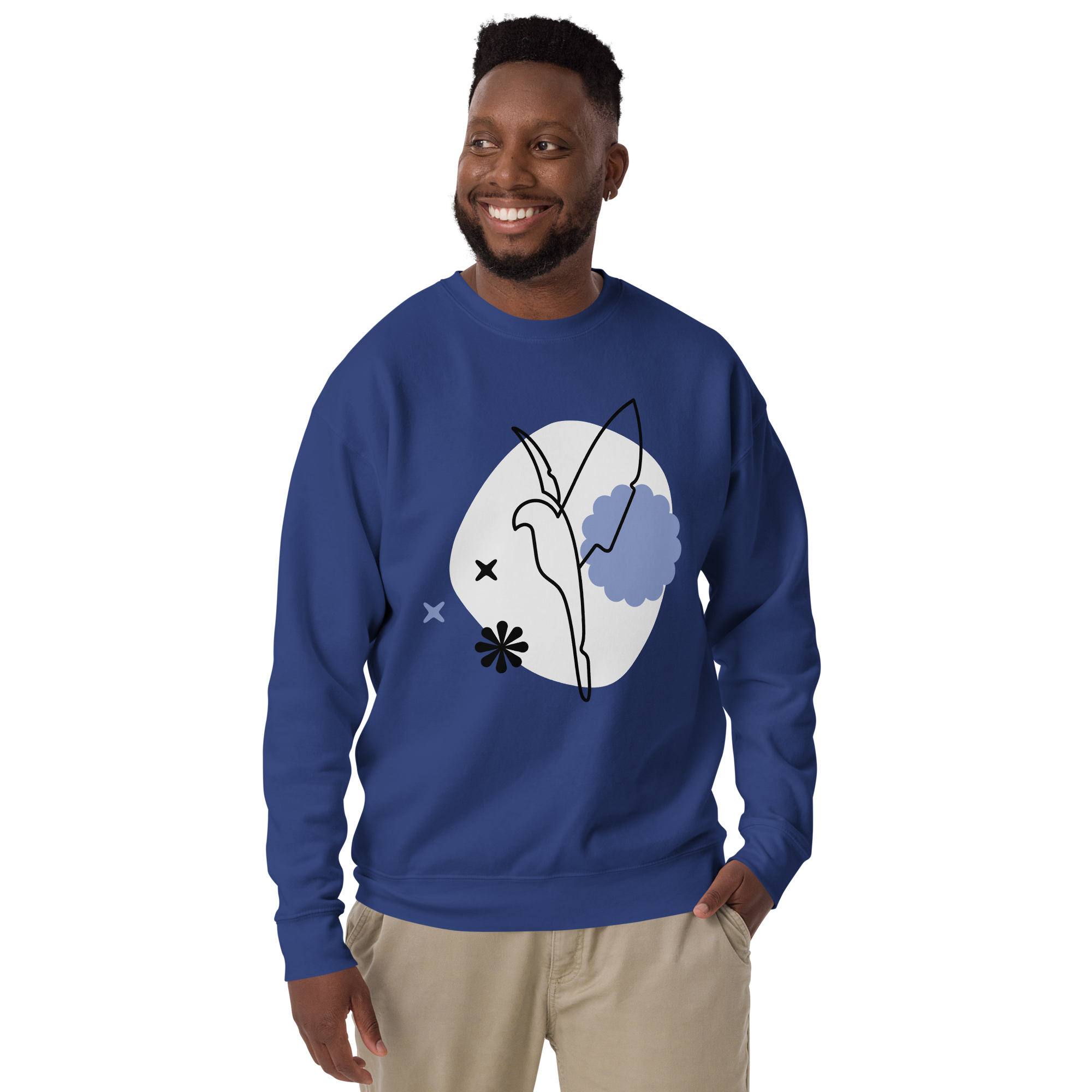 Unisex Dove Premium Printed Sweatshirt black