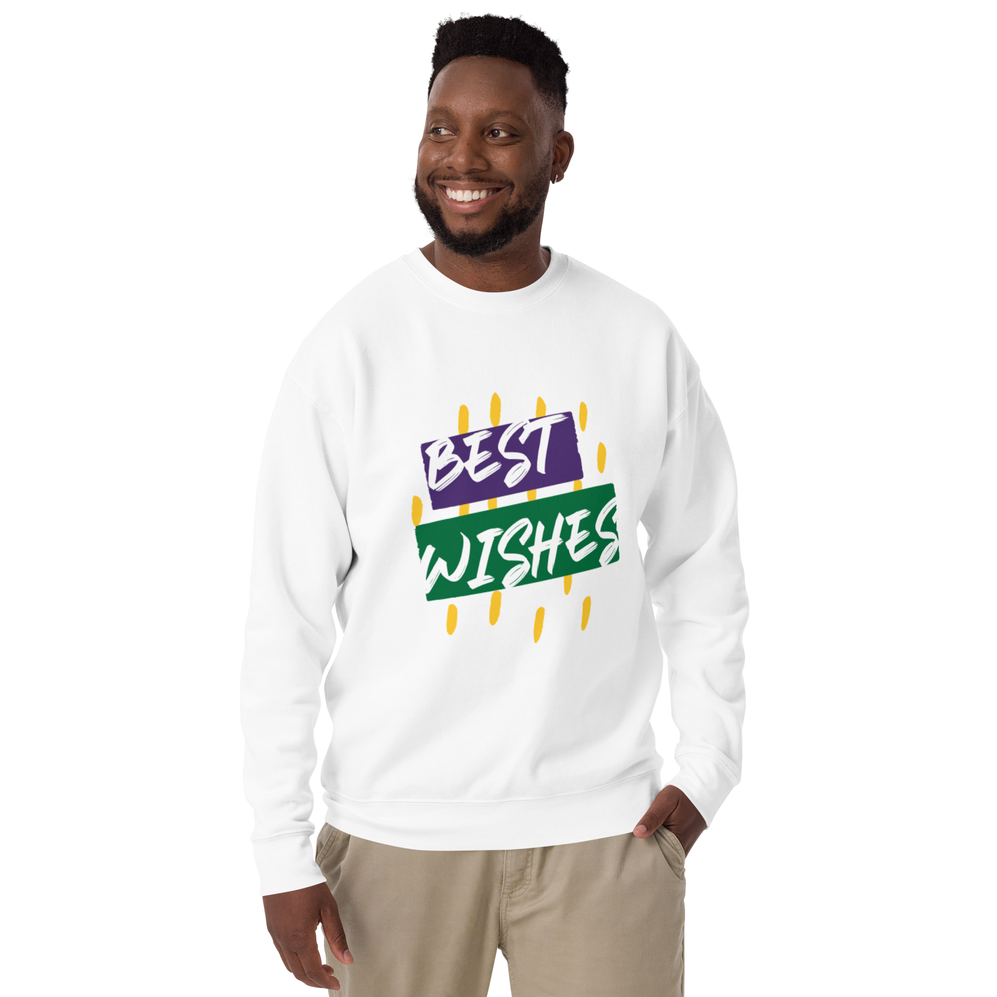Unisex Best Wishes Premium Printed Sweatshirt 