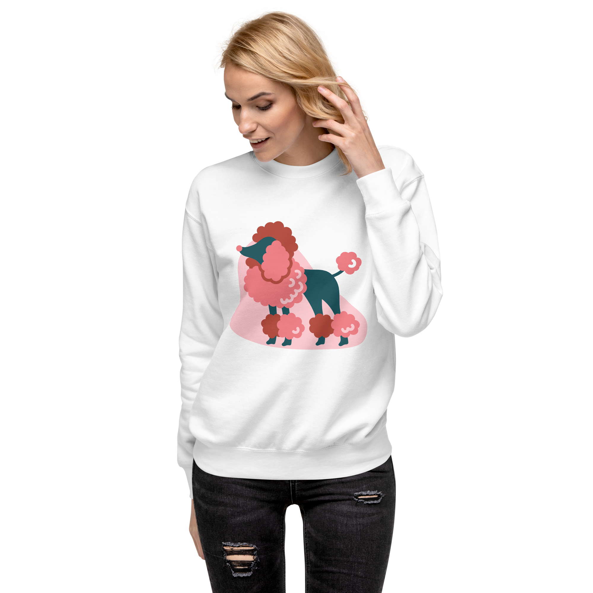 Unisex Life Is Better With Dog Premium Printed Sweatshirt 1 navy-blazer