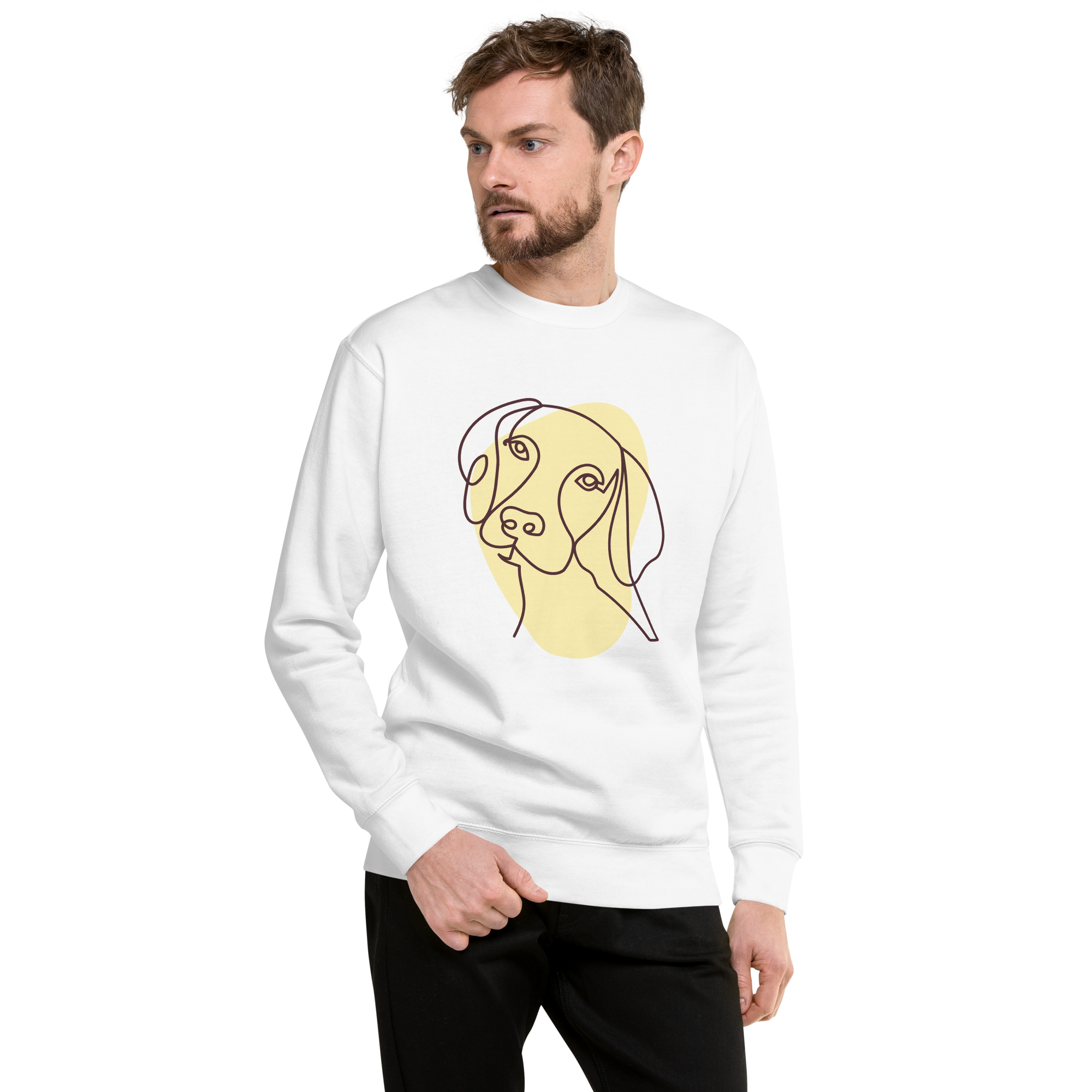 Unisex Life Is Better With Dog Premium Printed Sweatshirt 2 black
