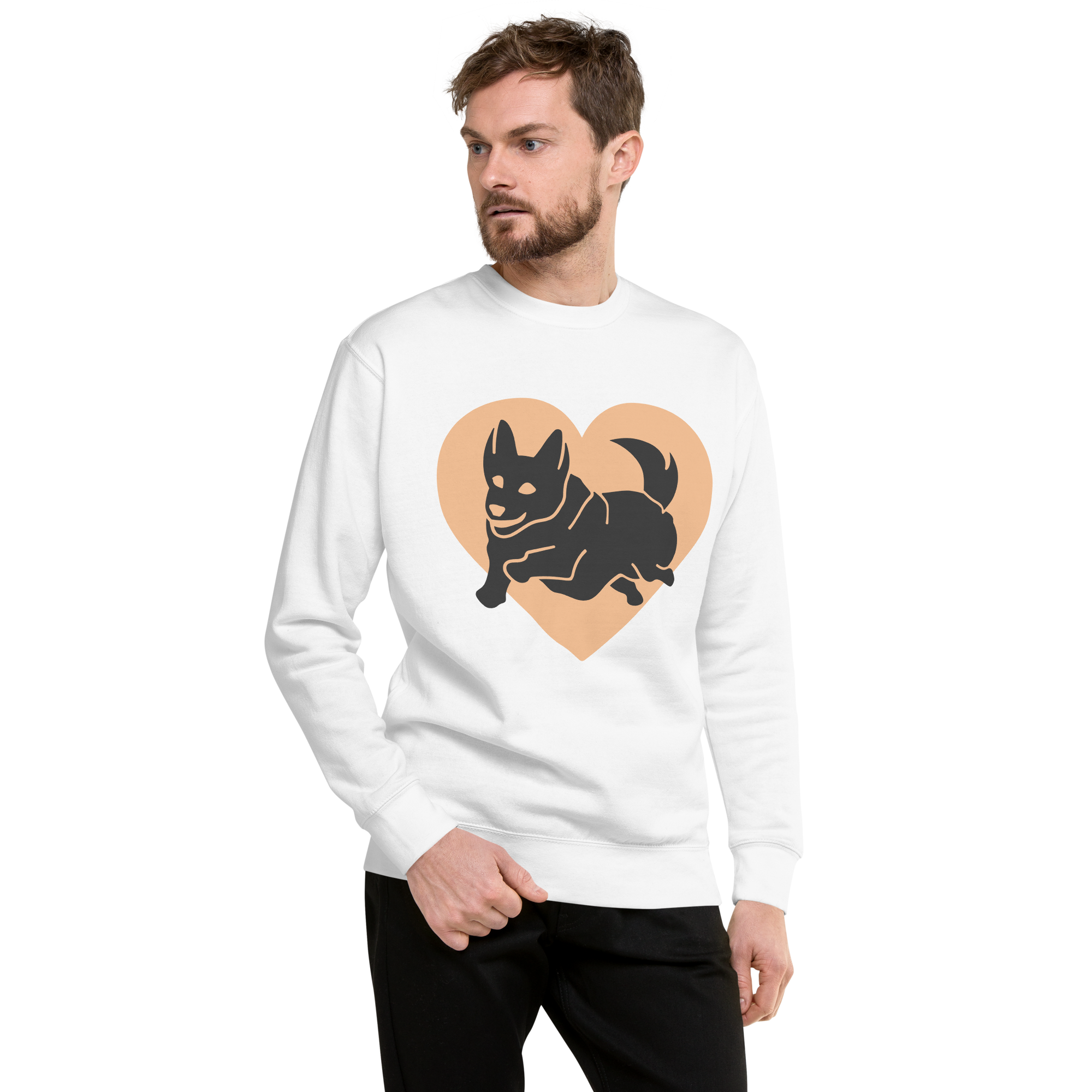 Unisex Dog Premium Printed Sweatshirt forest-green