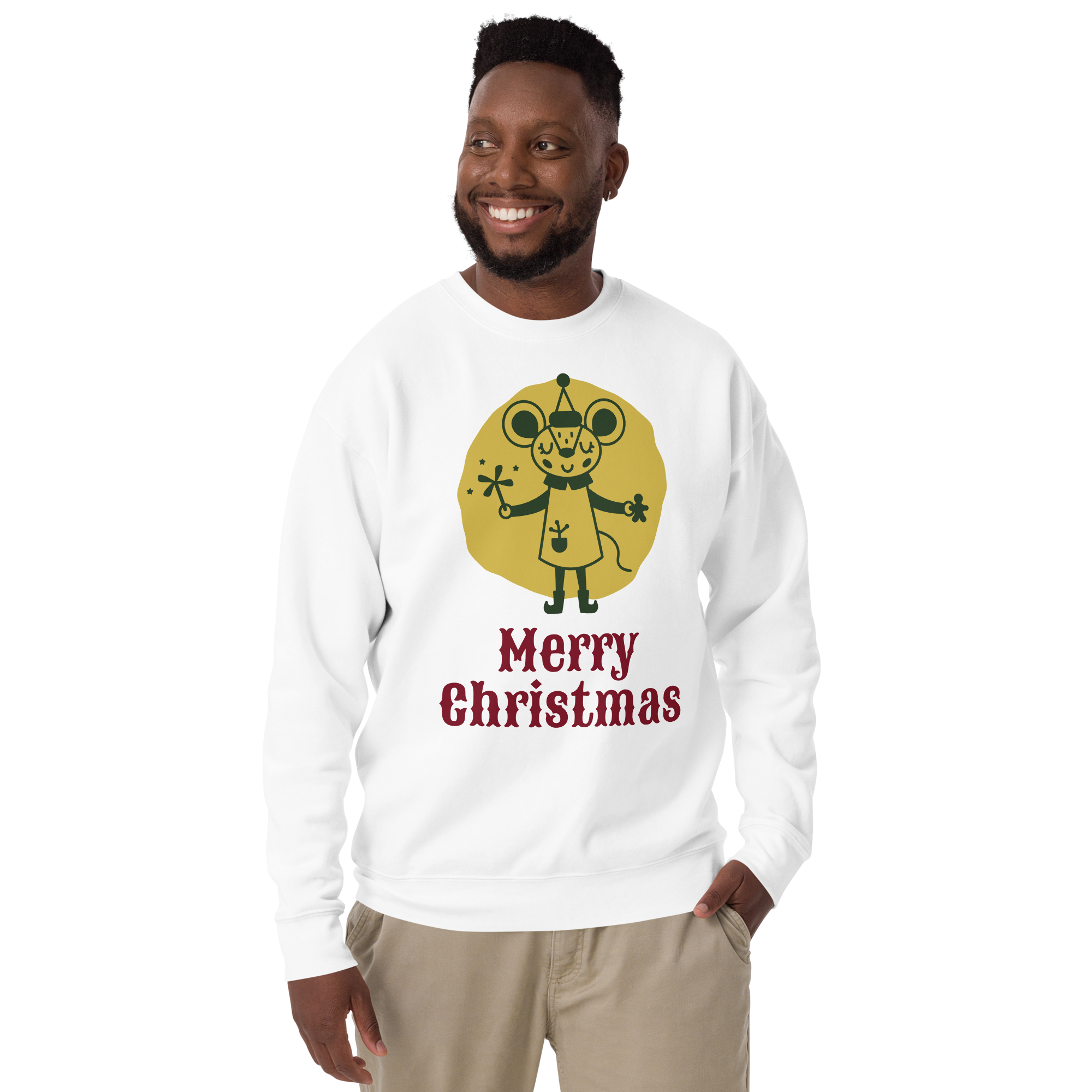 Unisex Merry Christmas Jerry Premium Printed Sweatshirt team-red