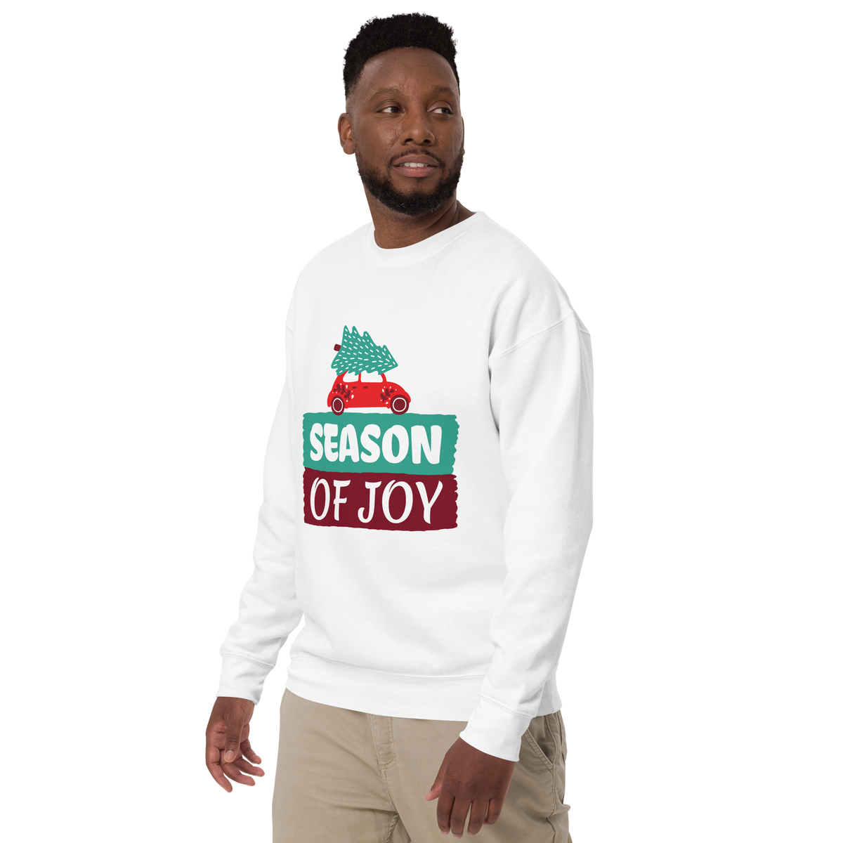 Unisex Season Of Joy Christmas Premium Printed Sweatshirt black