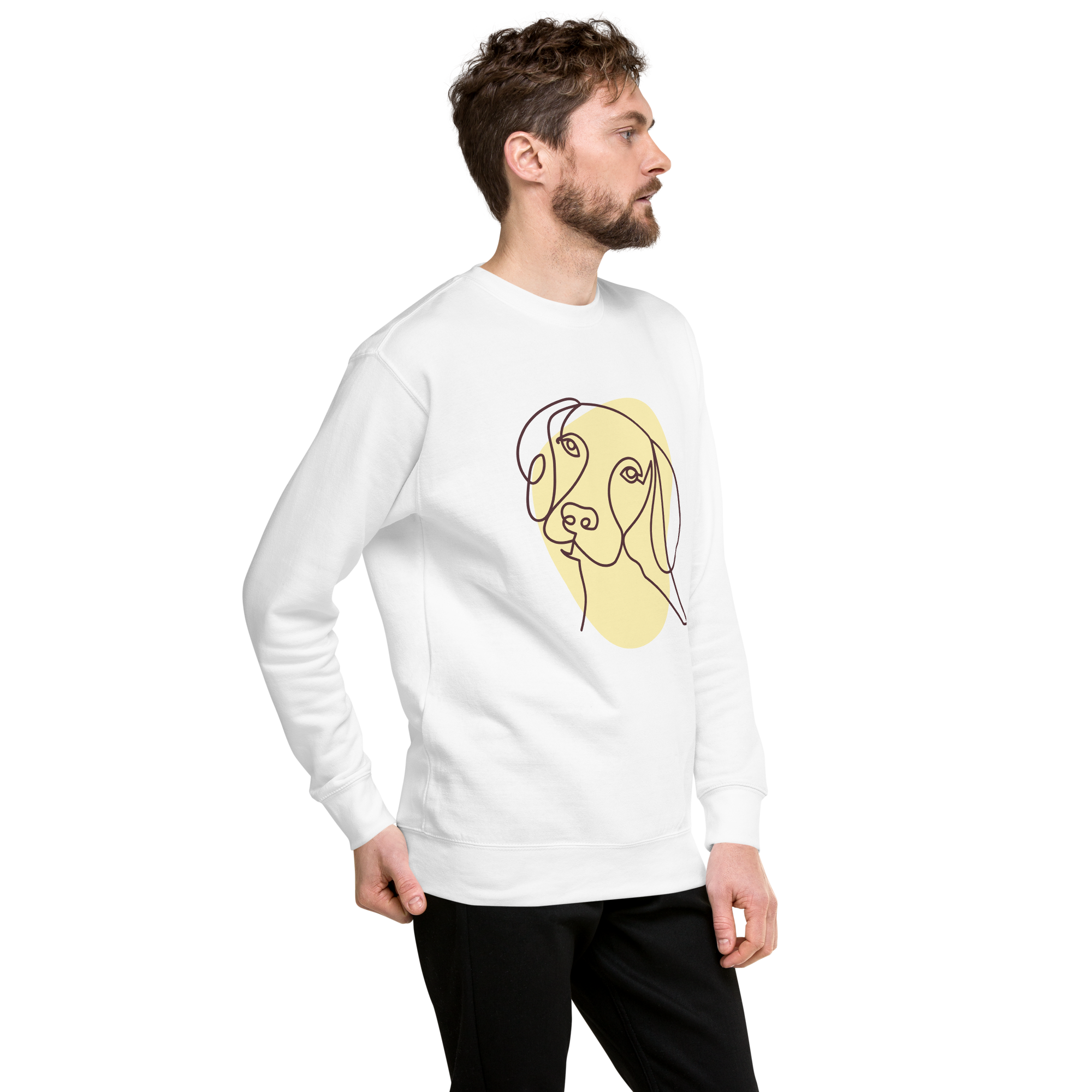 Unisex Life Is Better With Dog Premium Printed Sweatshirt 2 black