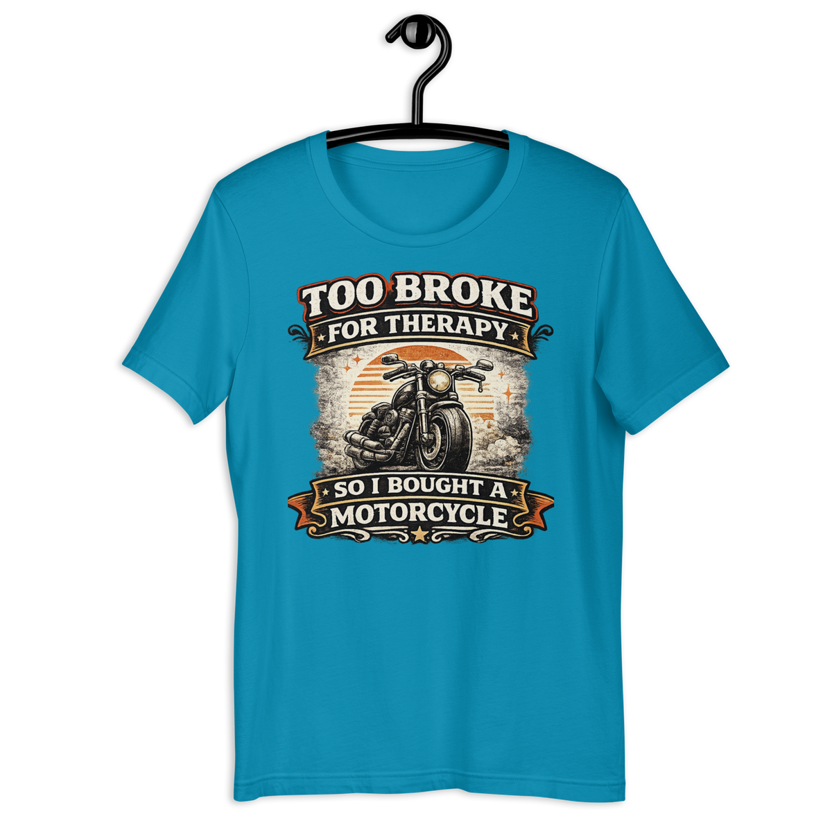 Biker motorcycle graphic t-shirt product image