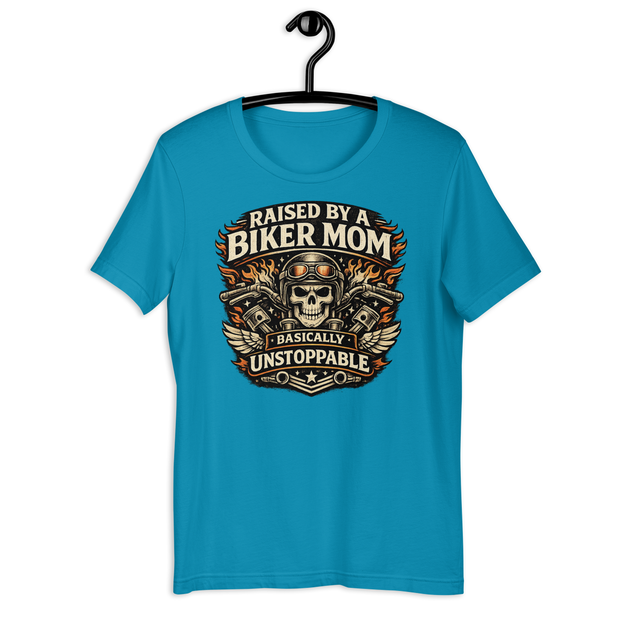 Biker motorcycle graphic t-shirt product image