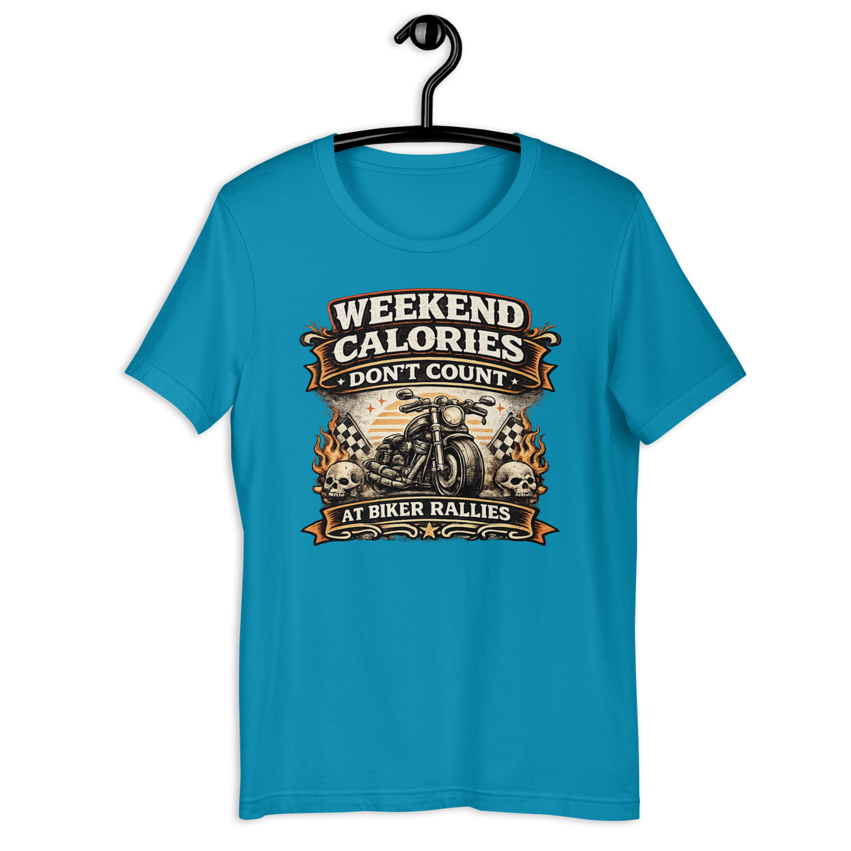 Biker motorcycle graphic t-shirt product image