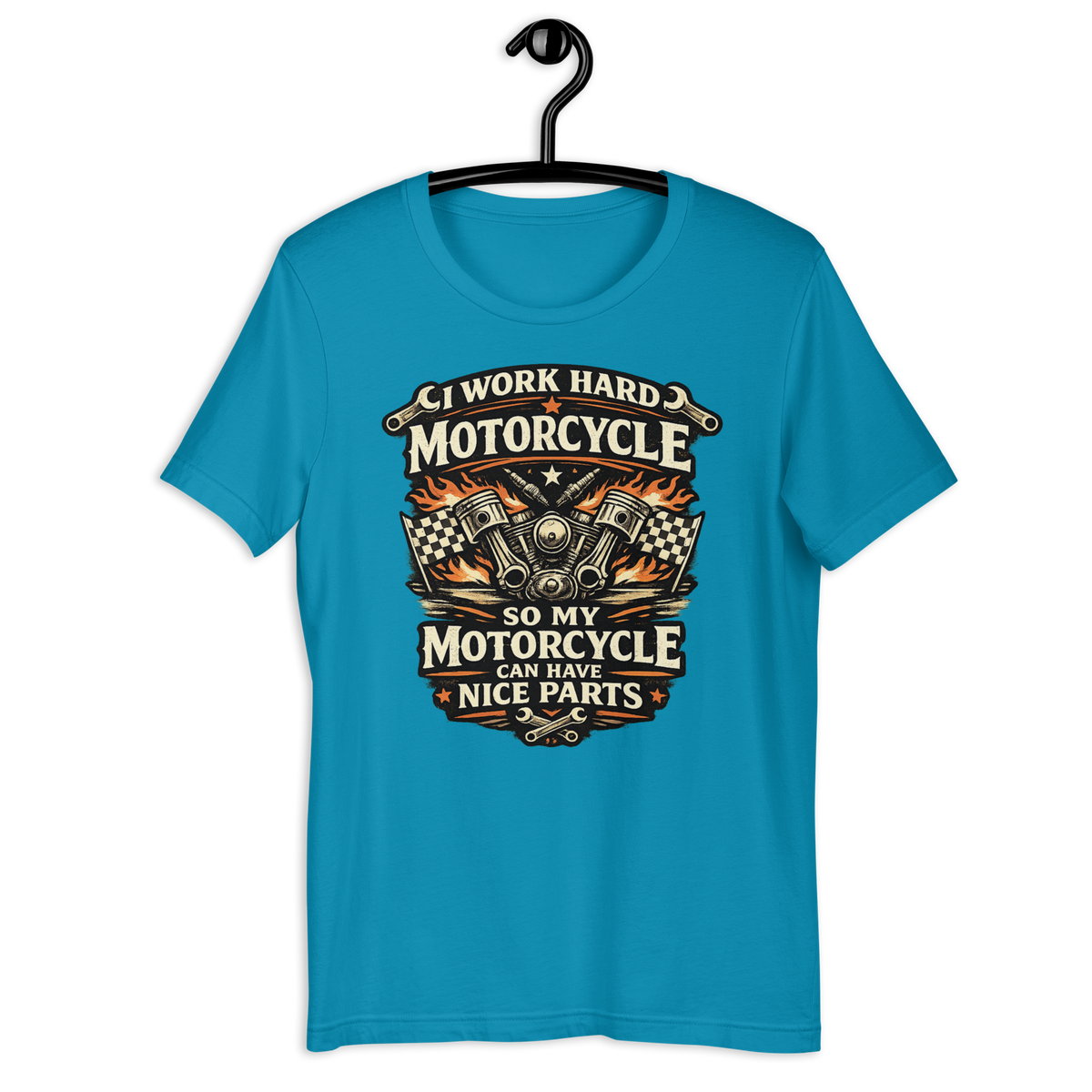 Biker motorcycle graphic t-shirt product image