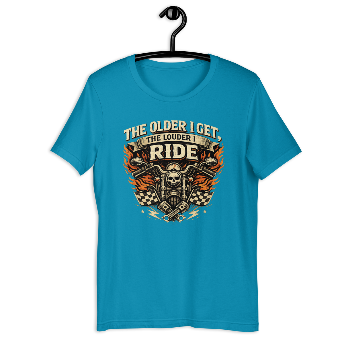 Biker motorcycle graphic t-shirt product image