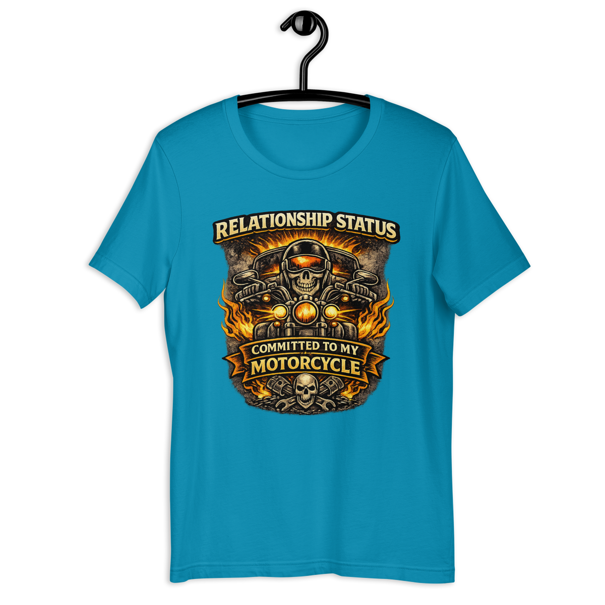 Biker motorcycle graphic t-shirt product image