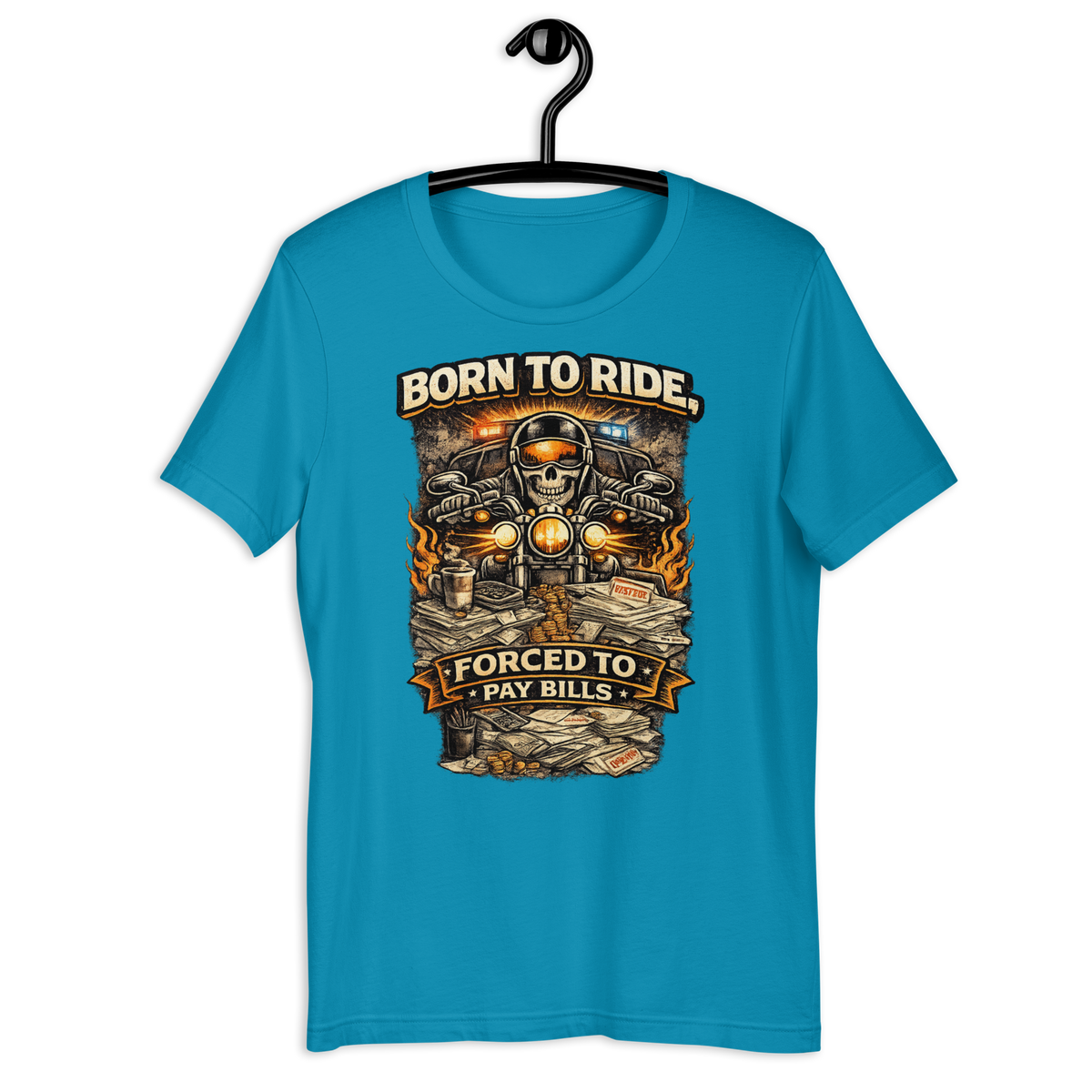 Biker motorcycle graphic t-shirt product image