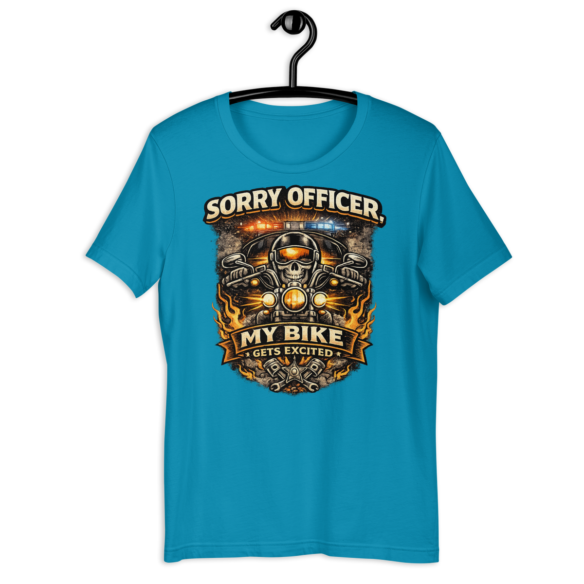 Biker motorcycle graphic t-shirt product image