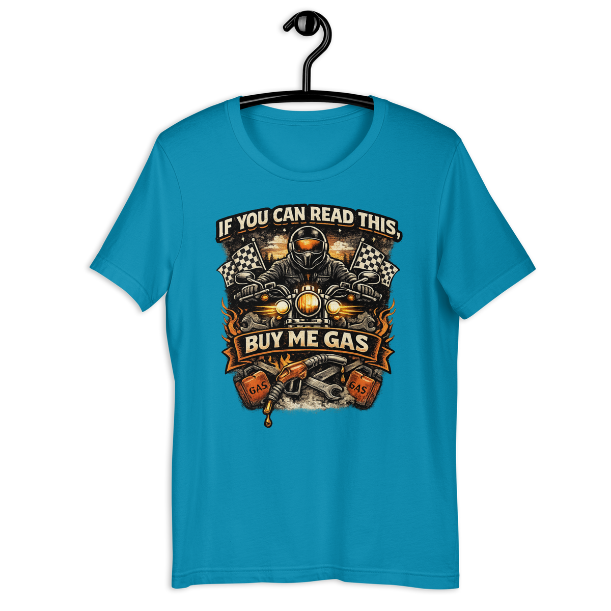 Biker motorcycle graphic t-shirt product image