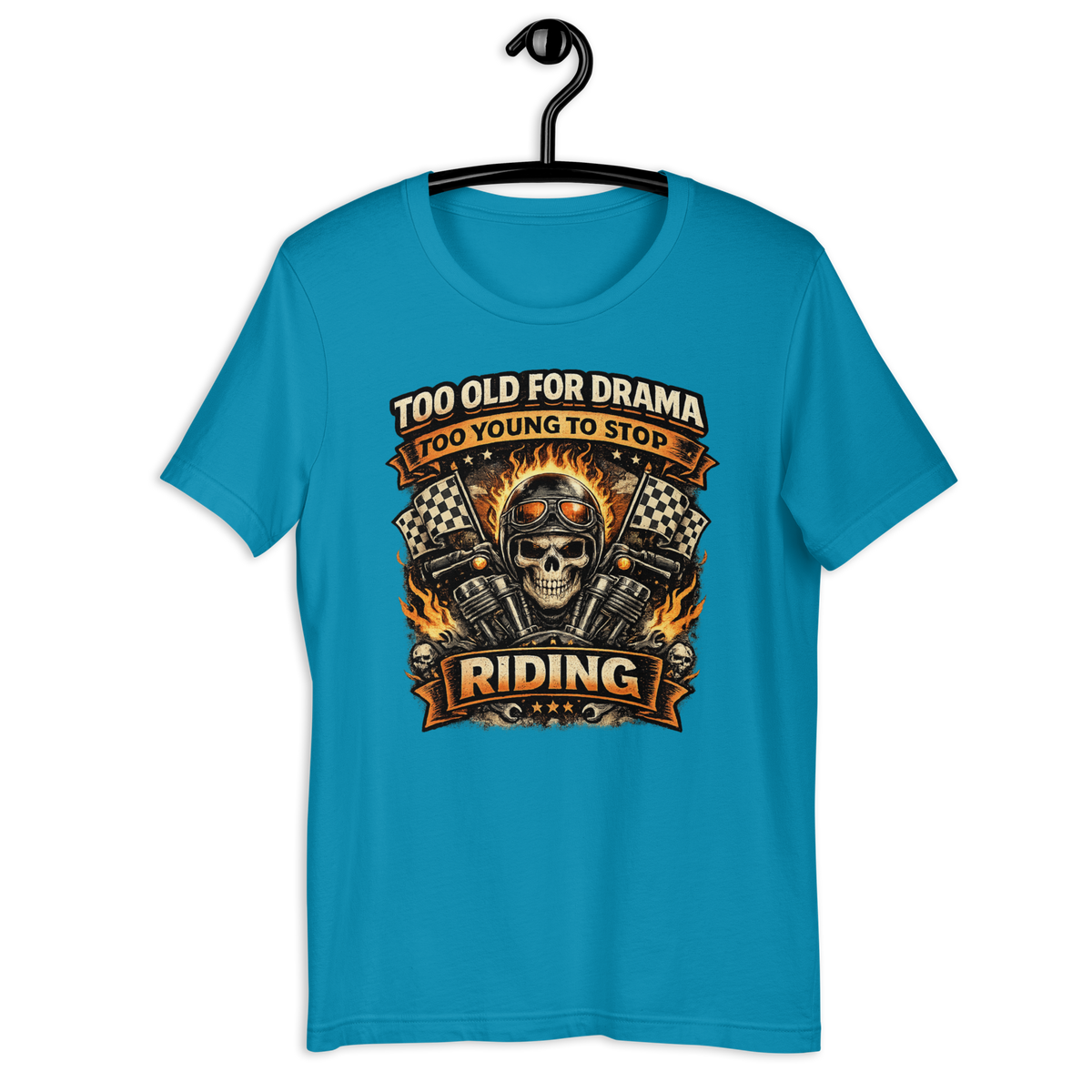 Biker motorcycle graphic t-shirt product image