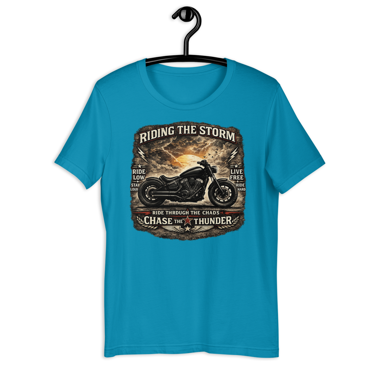 Biker motorcycle graphic t-shirt product image