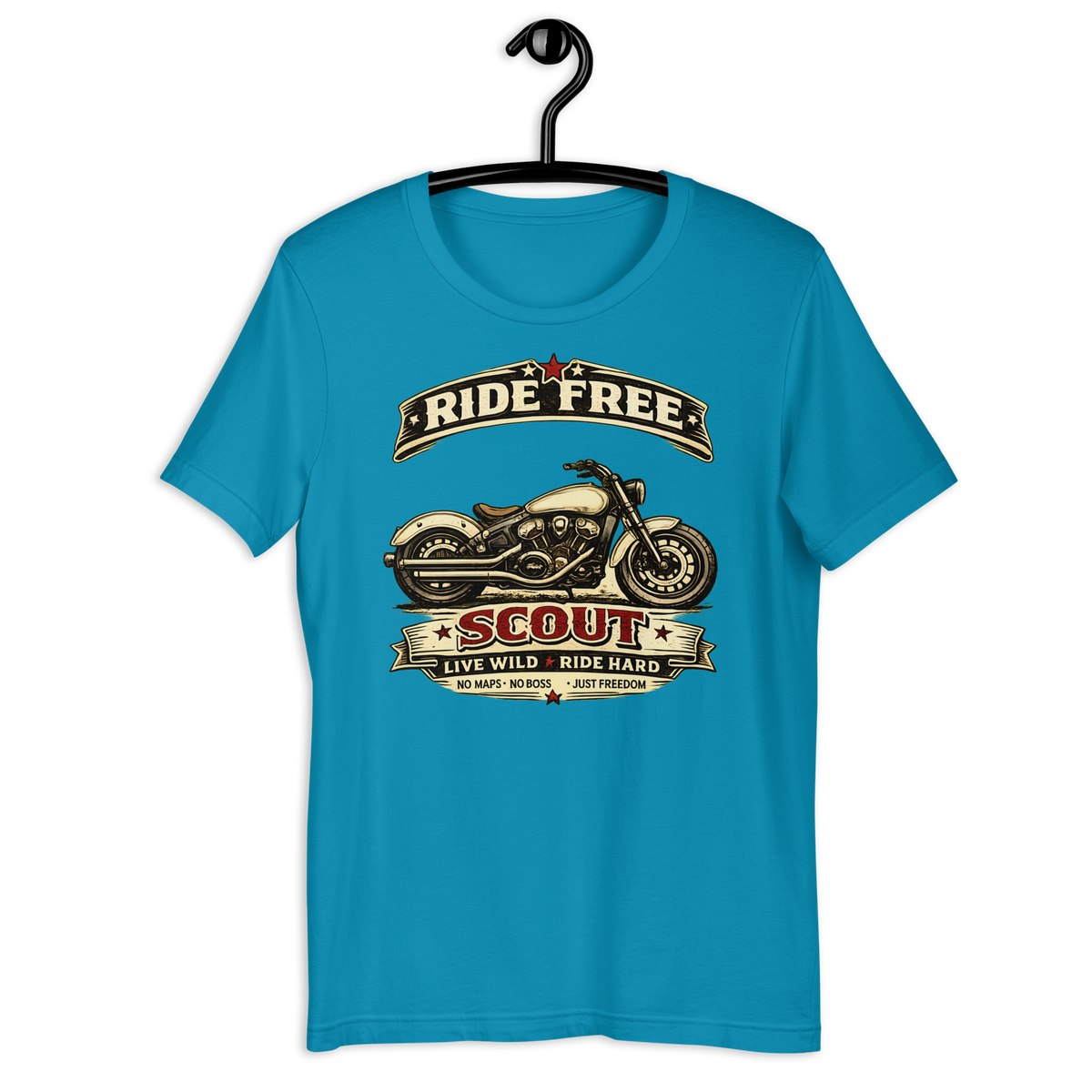 Biker motorcycle graphic t-shirt product image