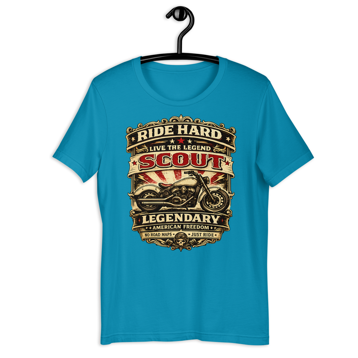 Biker motorcycle graphic t-shirt product image