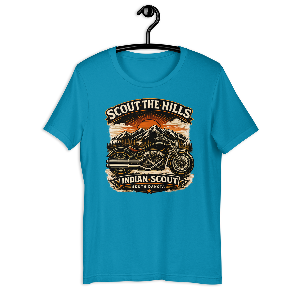 Unisex Indian Scout The Hills Motorcycle Graphic Tee product image