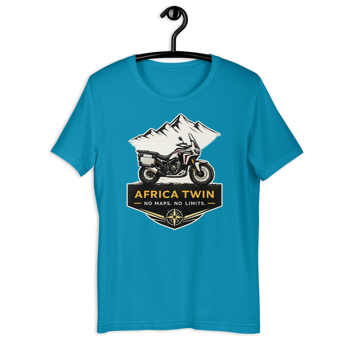Unisex Africa Twin No Maps No Limits Adventure Motorcycle Graphic Tee product image