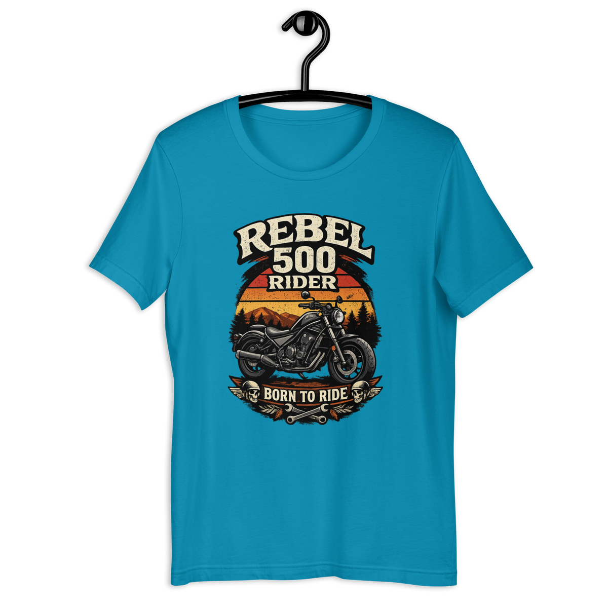 Unisex Rebel 500 Born To Ride Vintage Motorcycle Graphic Tee product image
