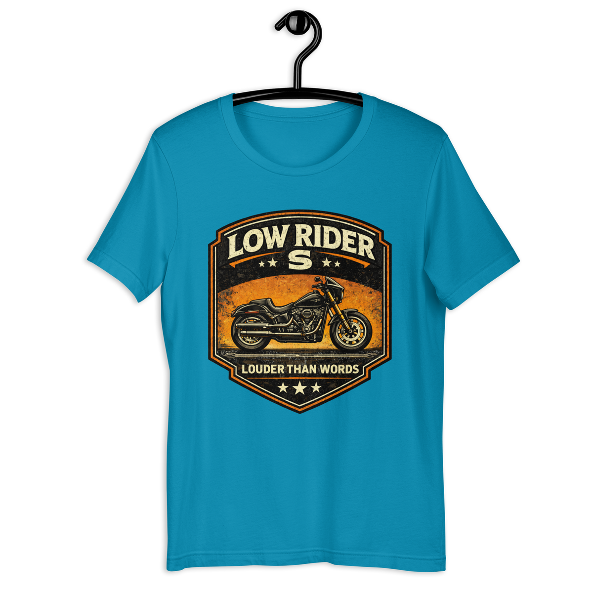Low Rider S Louder Than Words Motorcycle Graphic Tee aqua t-shirt mockup