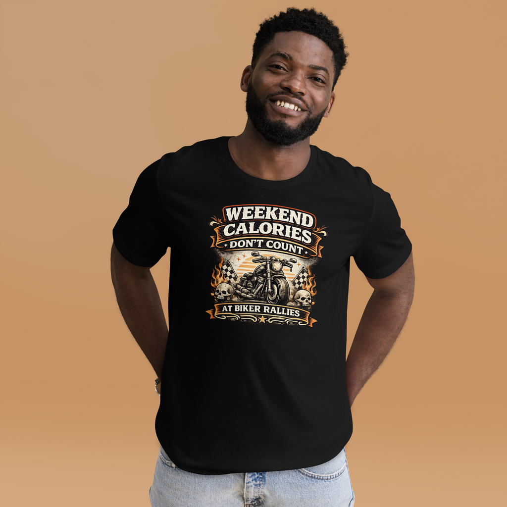 Biker motorcycle graphic t-shirt product image