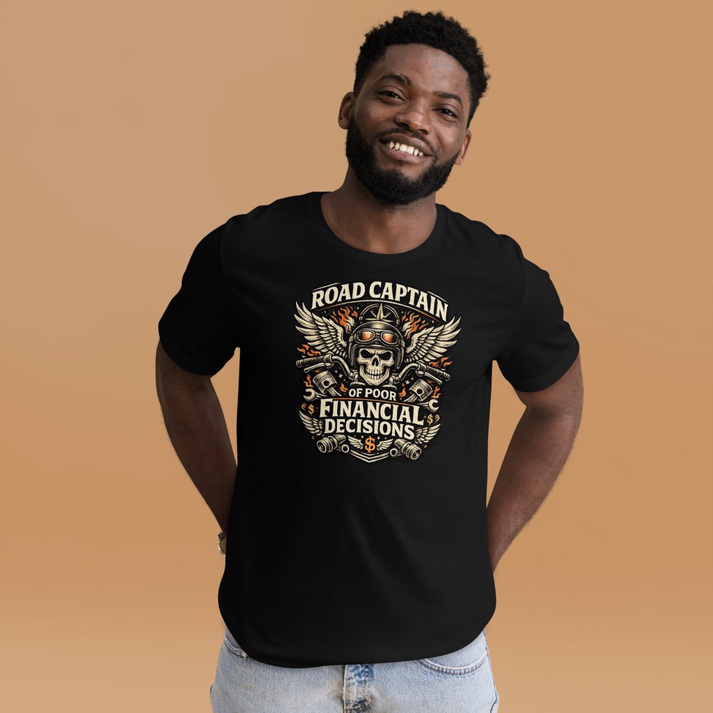 Biker motorcycle graphic t-shirt product image