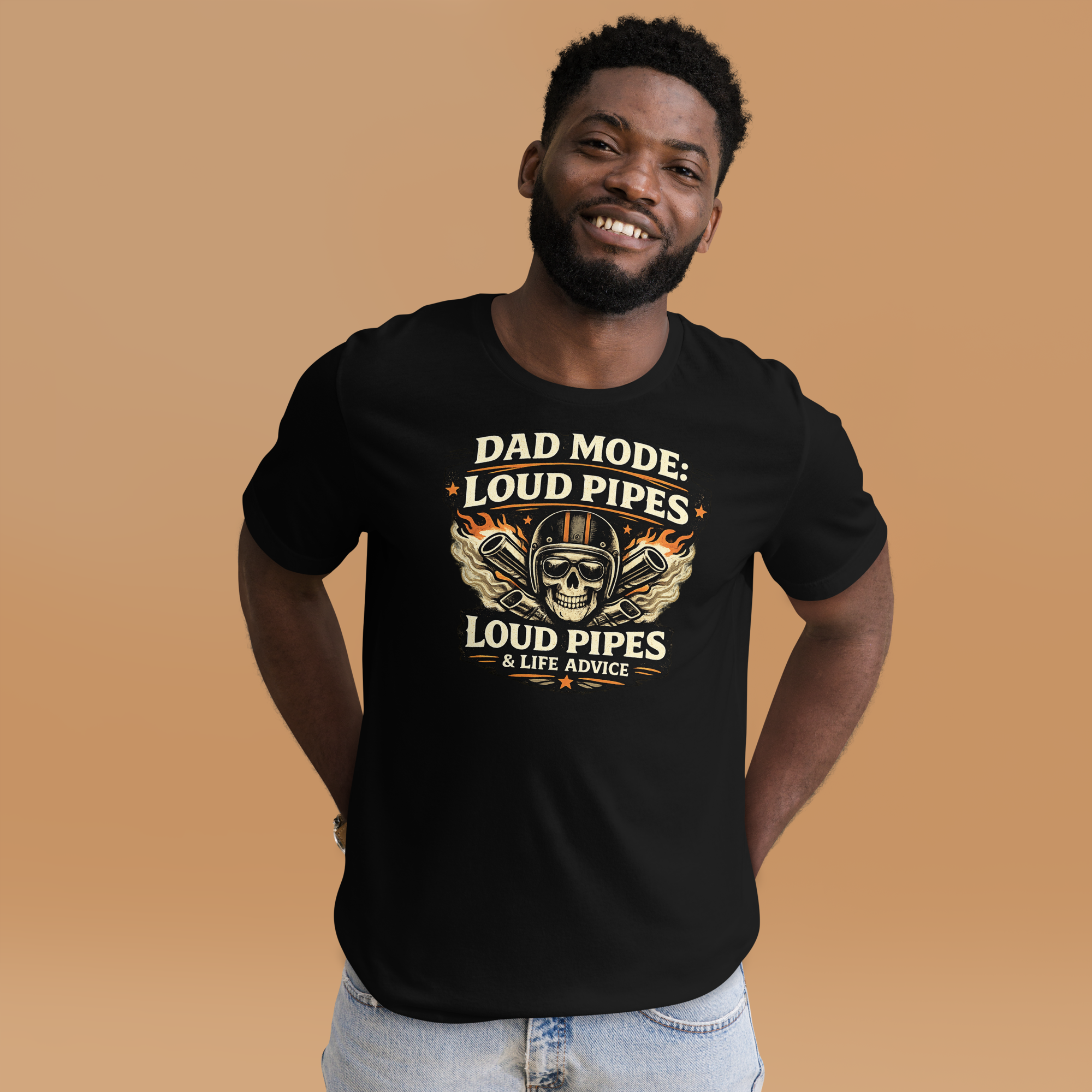 Biker motorcycle graphic t-shirt product image