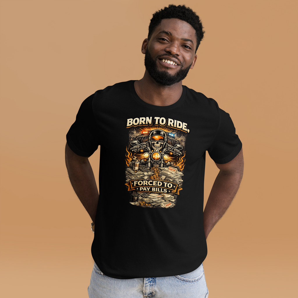 Biker motorcycle graphic t-shirt product image