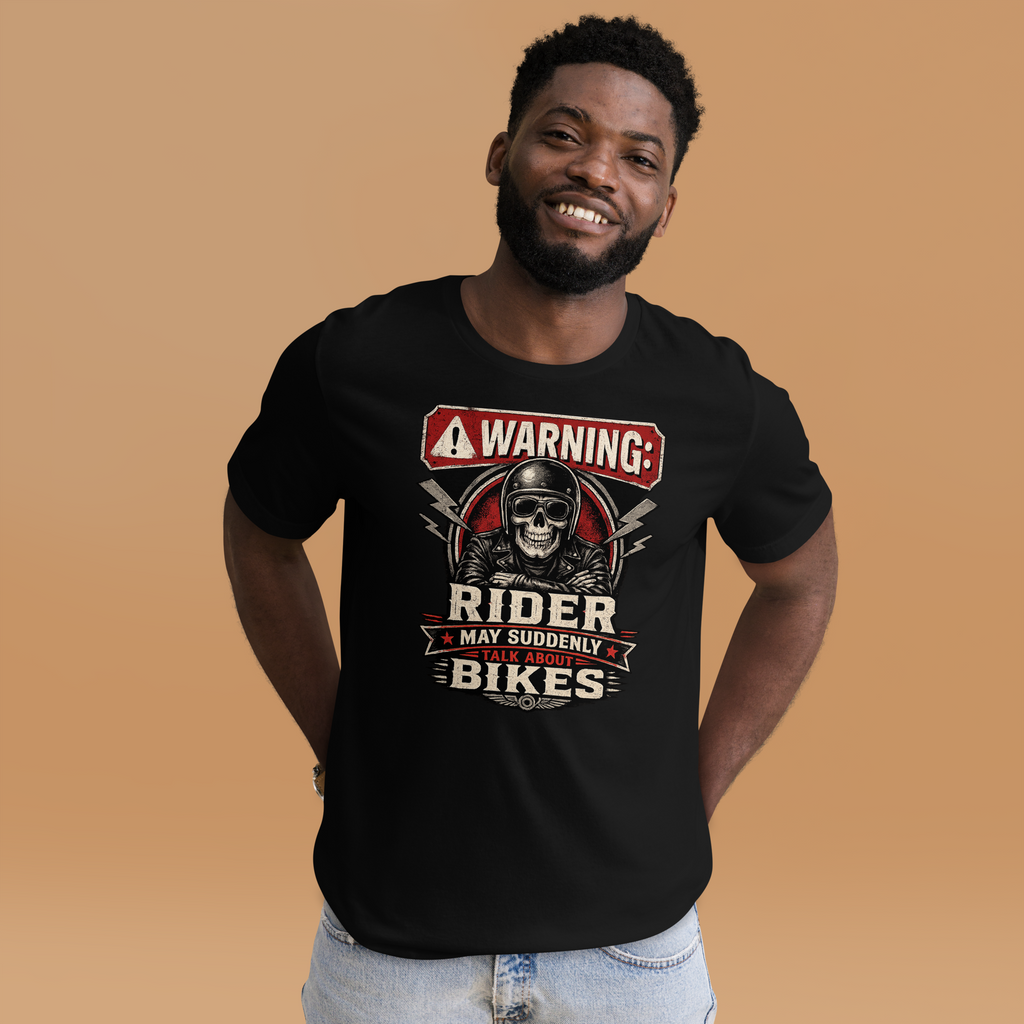 Biker motorcycle graphic t-shirt product image