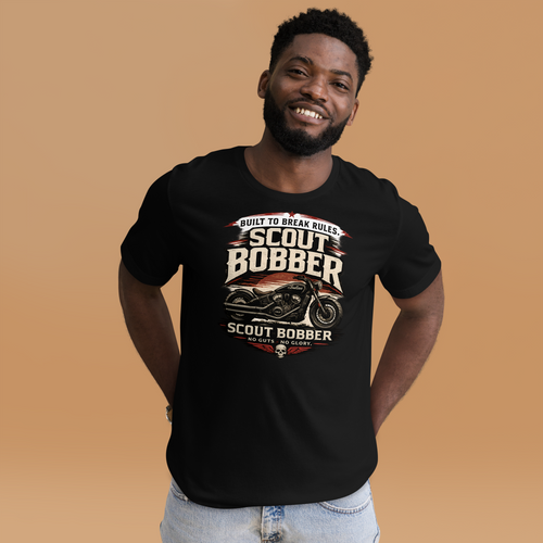 Biker motorcycle graphic t-shirt product image