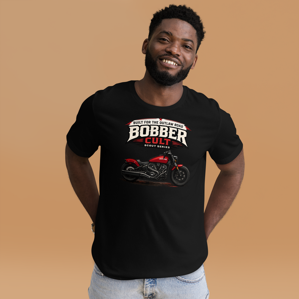 Biker motorcycle graphic t-shirt product image