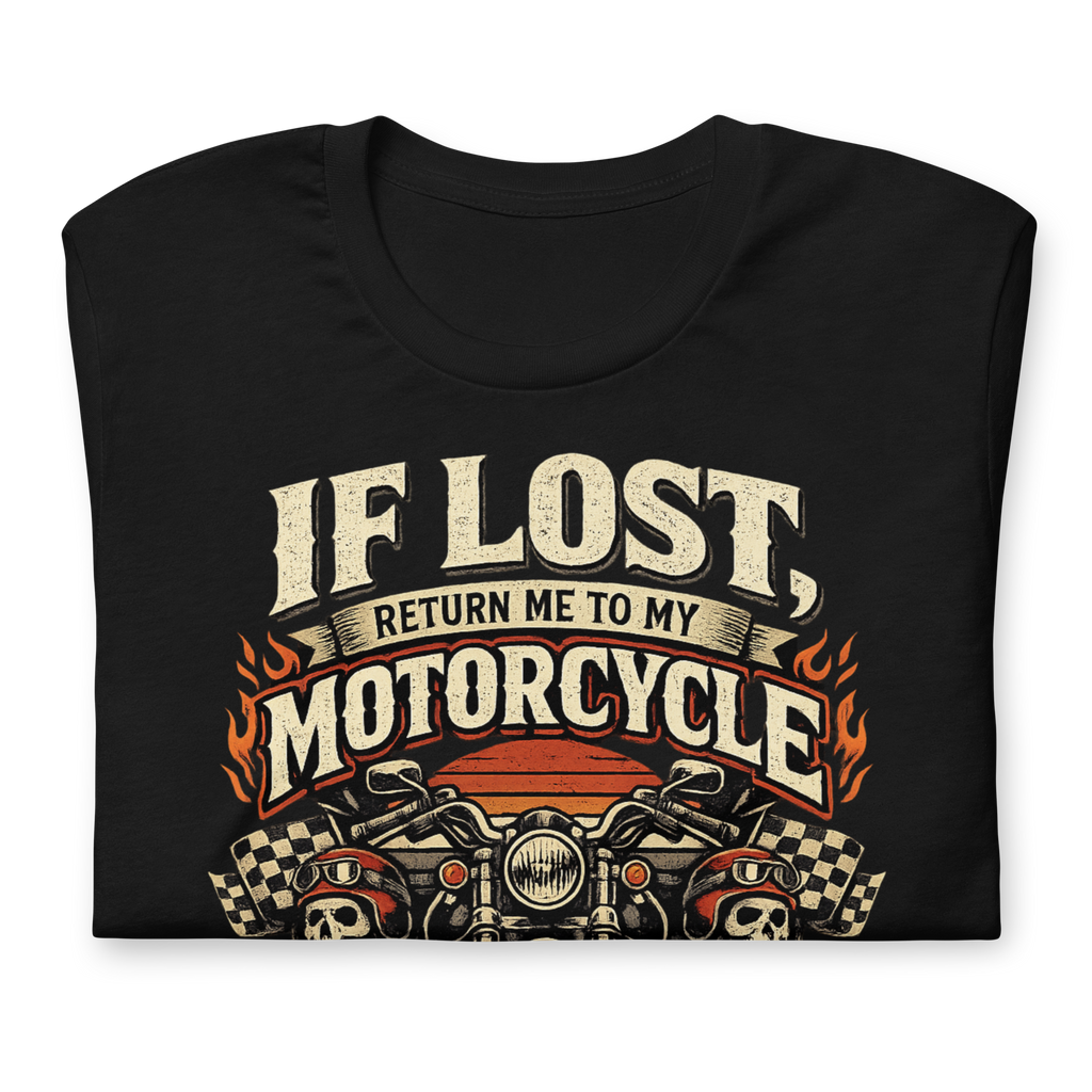 Biker motorcycle graphic t-shirt product image