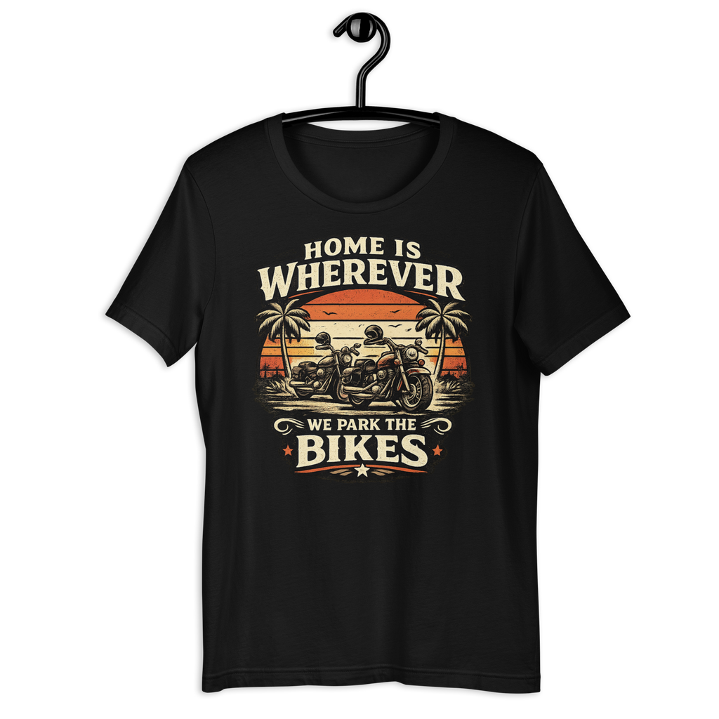 Biker motorcycle graphic t-shirt product image